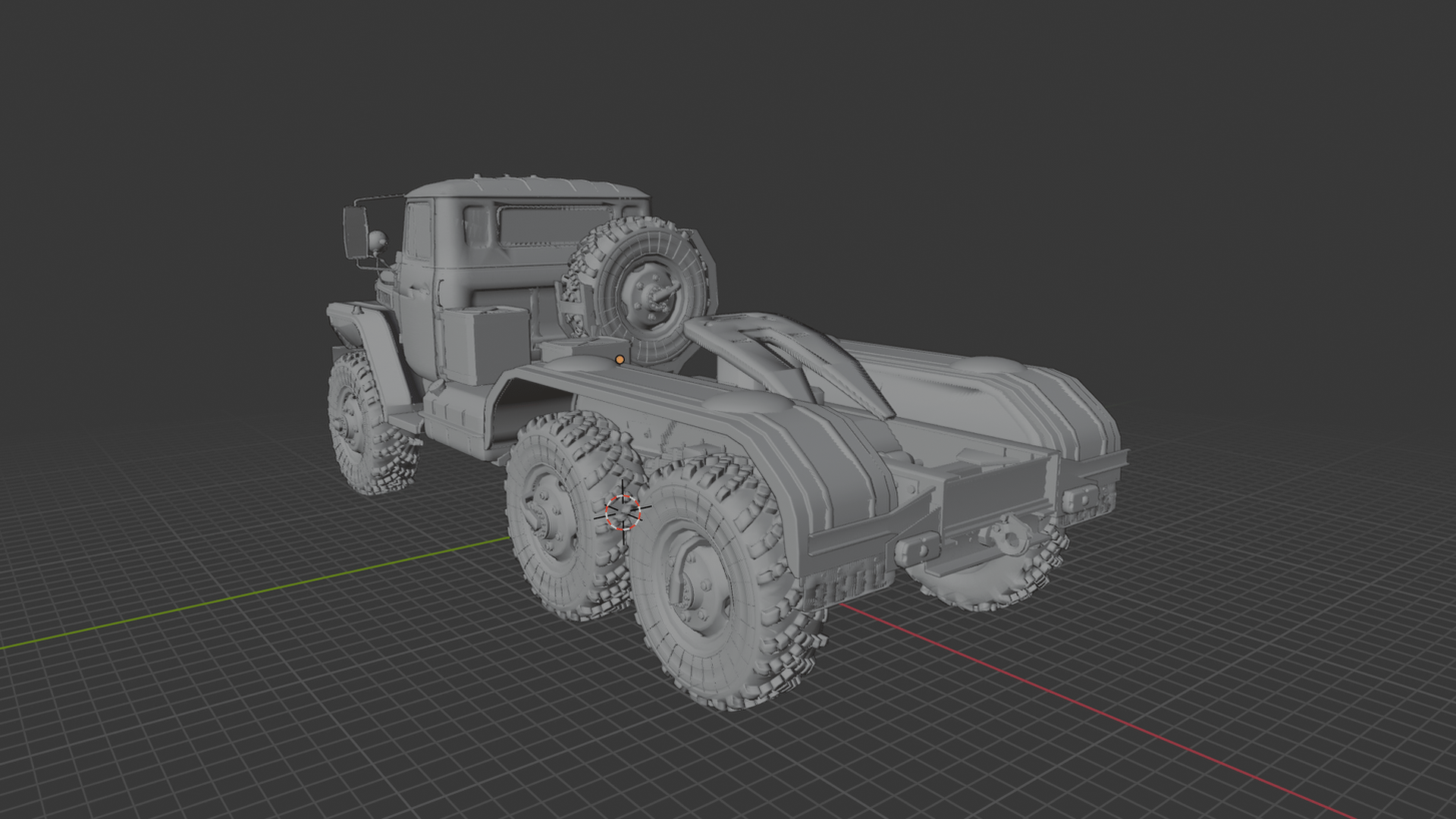 Ural 4420 Military Truck Tractor STL 3D Print Model