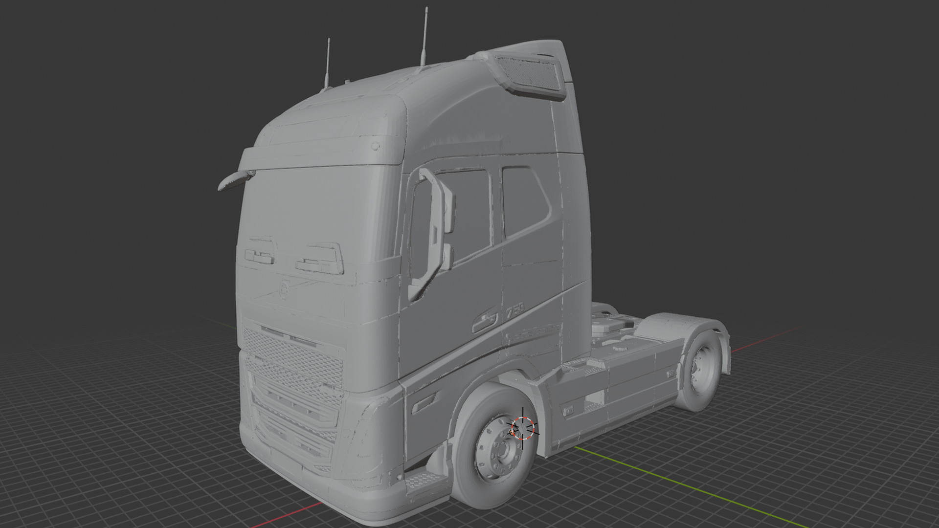 Volvo FH16 750 Semi Truck STL 3D Print Model