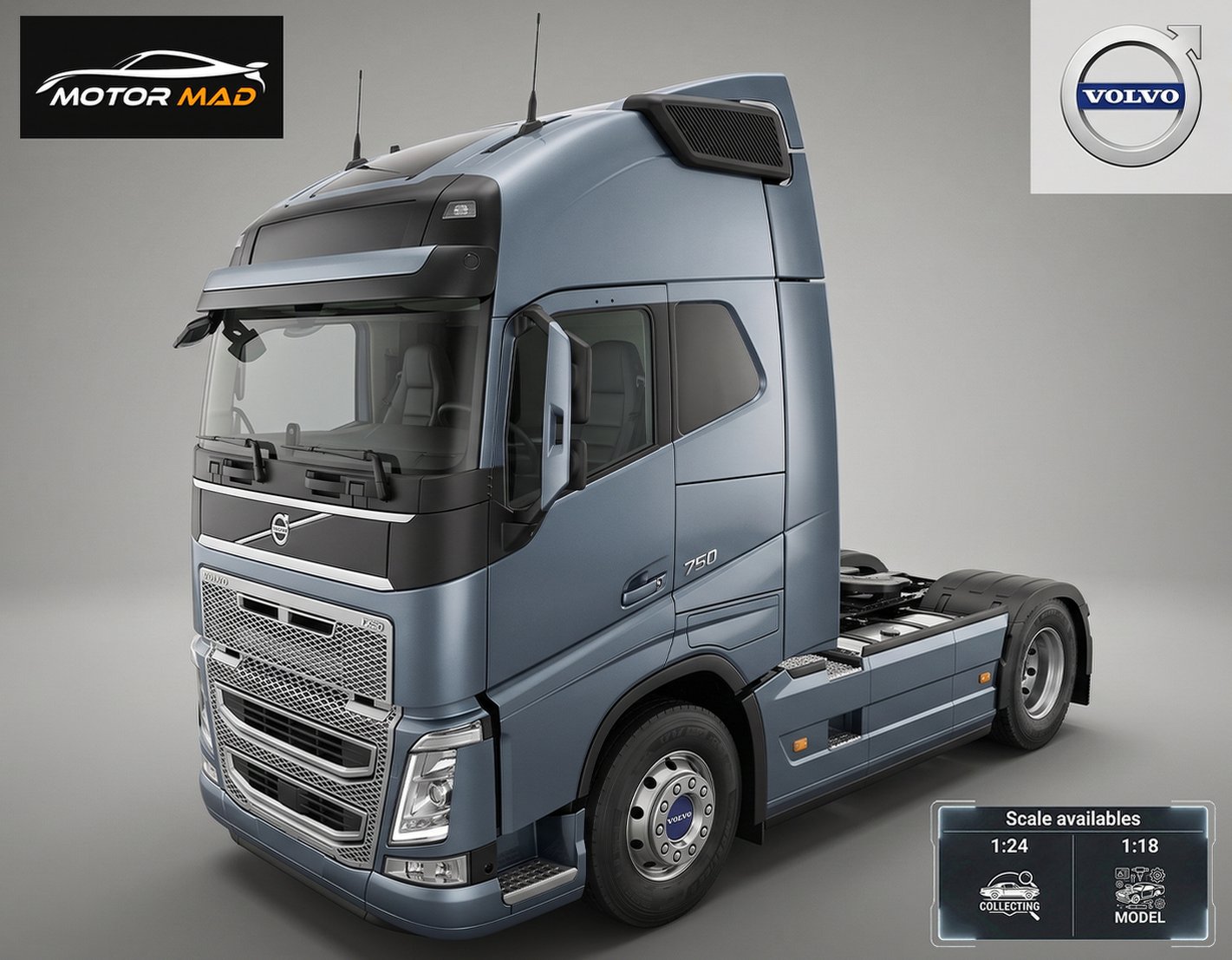 Volvo FH16 750 Semi Truck STL 3D Print Model