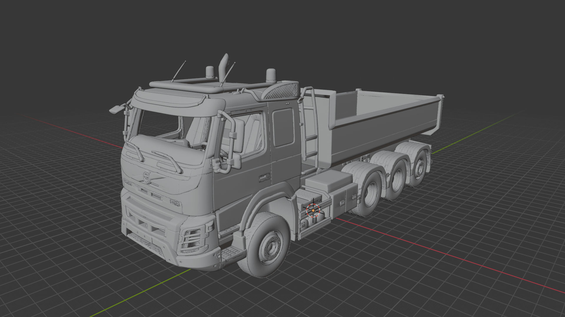 Volvo FMX Tridem Tipper STL 3D Print Model