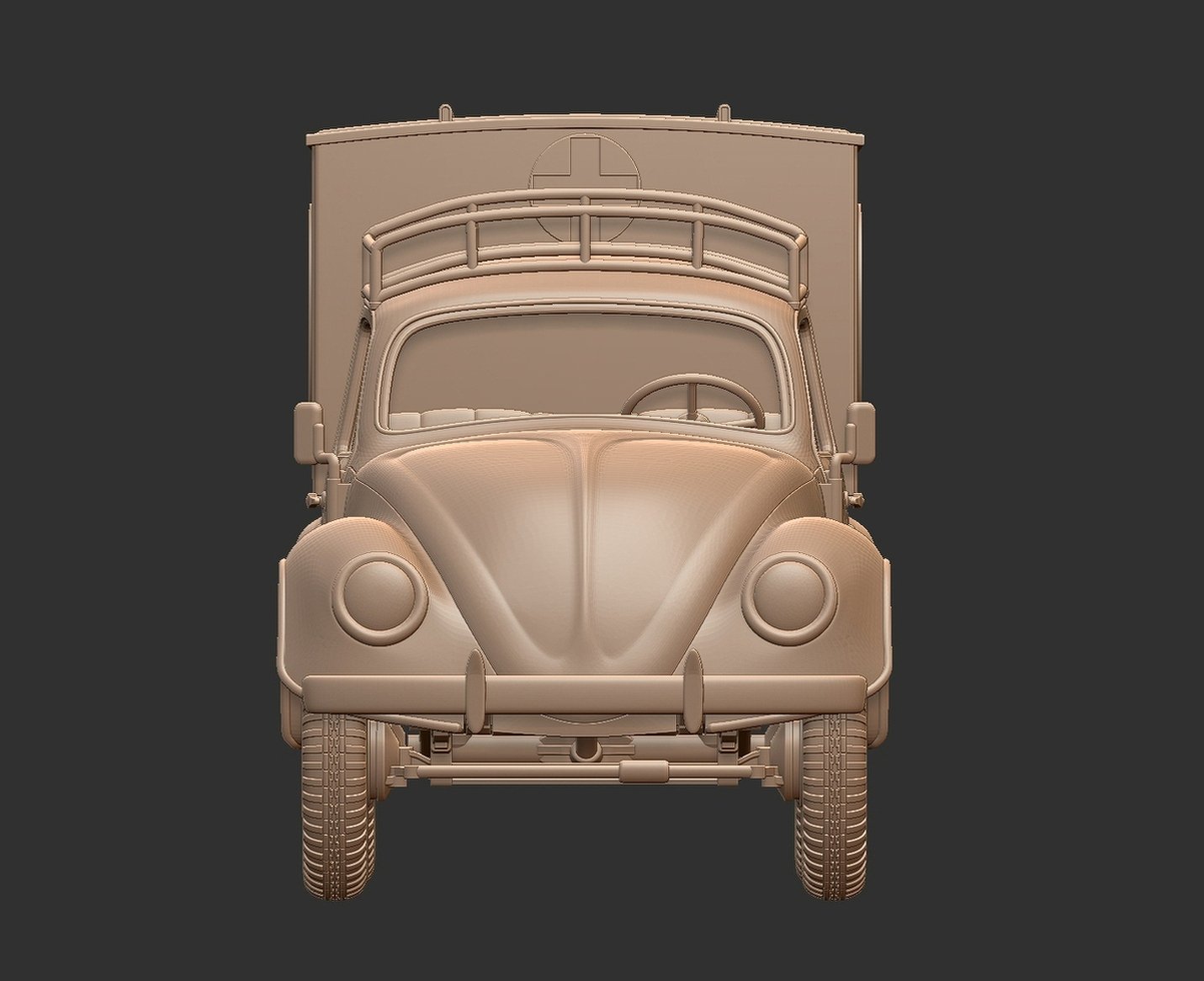 Volkswagen VW 38 WWII Military Ambulance STL 3D Print Model