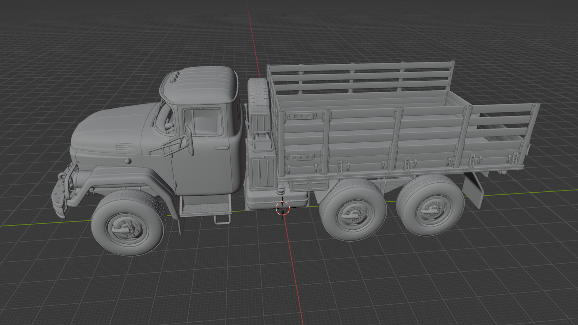 ZIL 131 Military Truck 1966 STL 3D Print Model