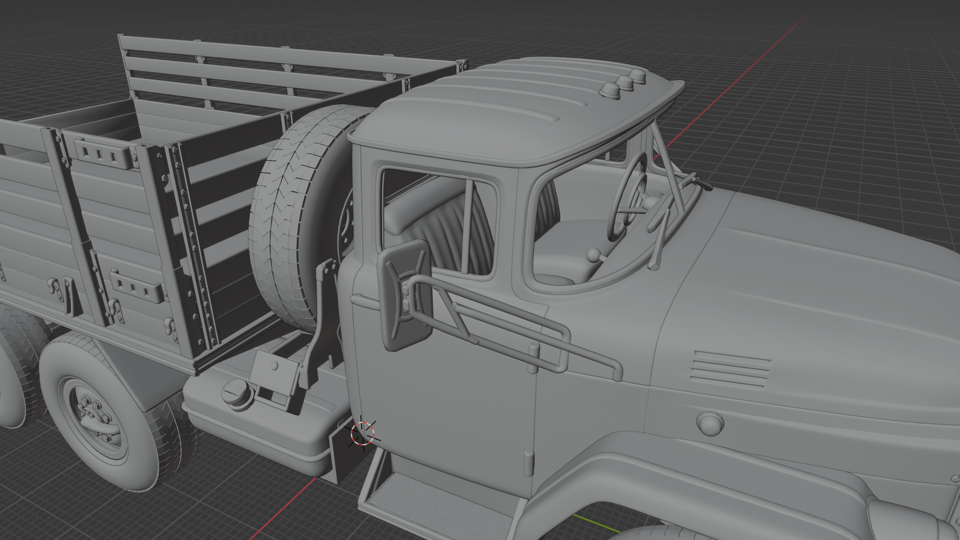 ZIL 131 Military Truck 1966 STL 3D Print Model