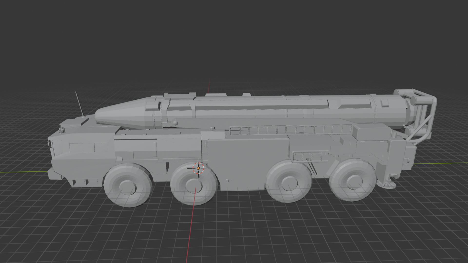 MAZ-543 Uragan 9P117 Missile Launcher TEL STL 3D Print Model