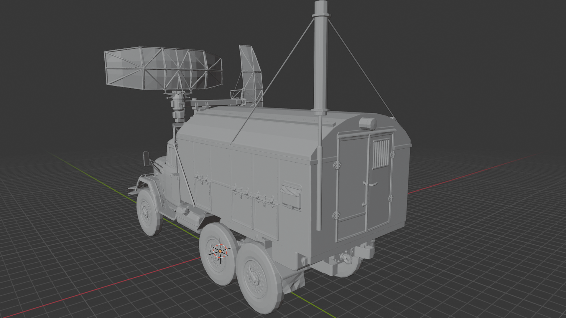ZIL-131 RSP Soviet Military Radar Truck STL 3D Print Model