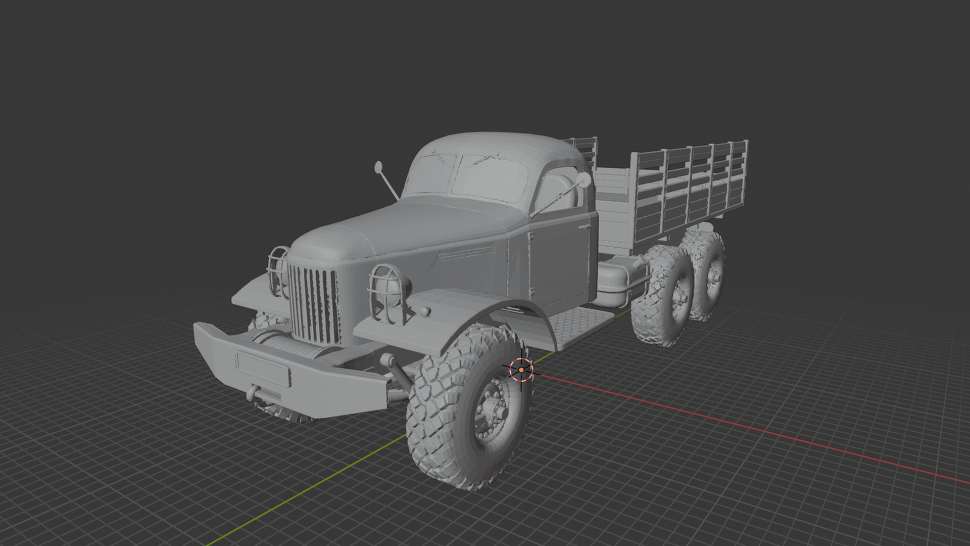 ZIL-157 Military Truck STL 3D Print Model