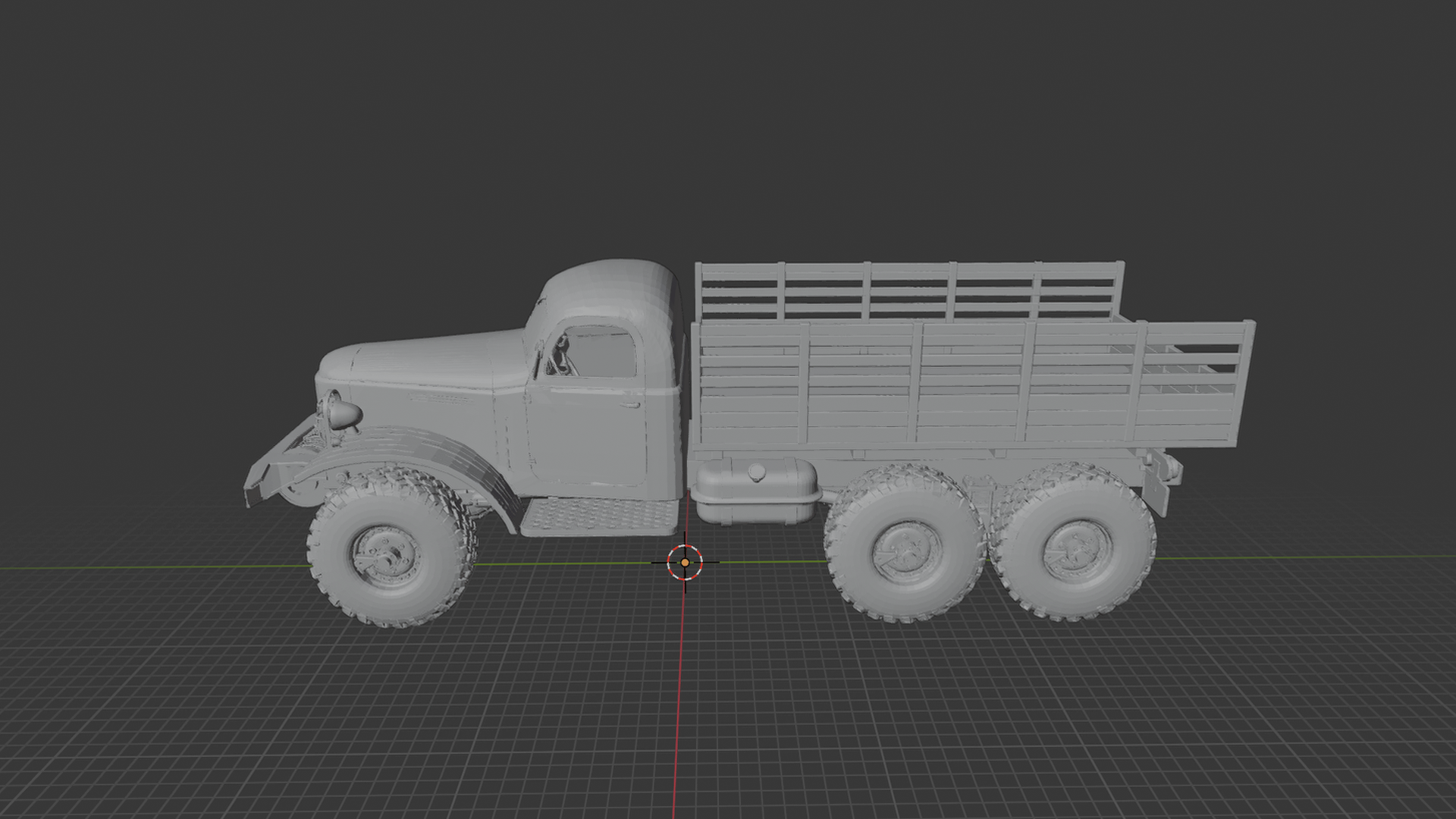 ZIL-157 Military Truck STL 3D Print Model