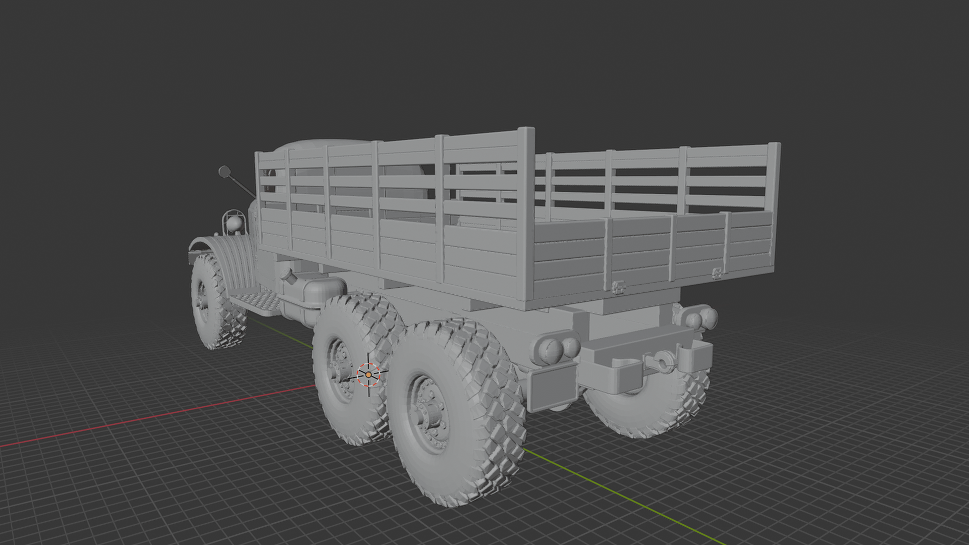 ZIL-157 Military Truck STL 3D Print Model