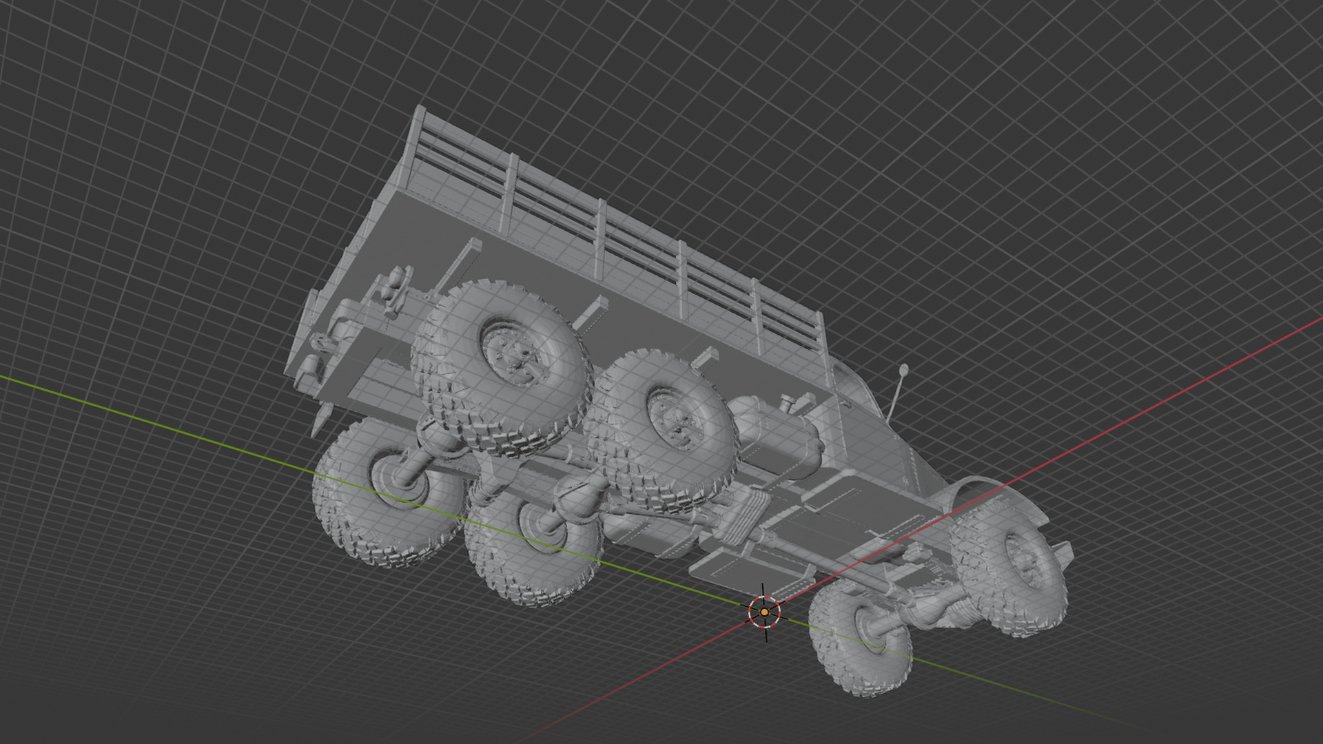 ZIL-157 Military Truck STL 3D Print Model