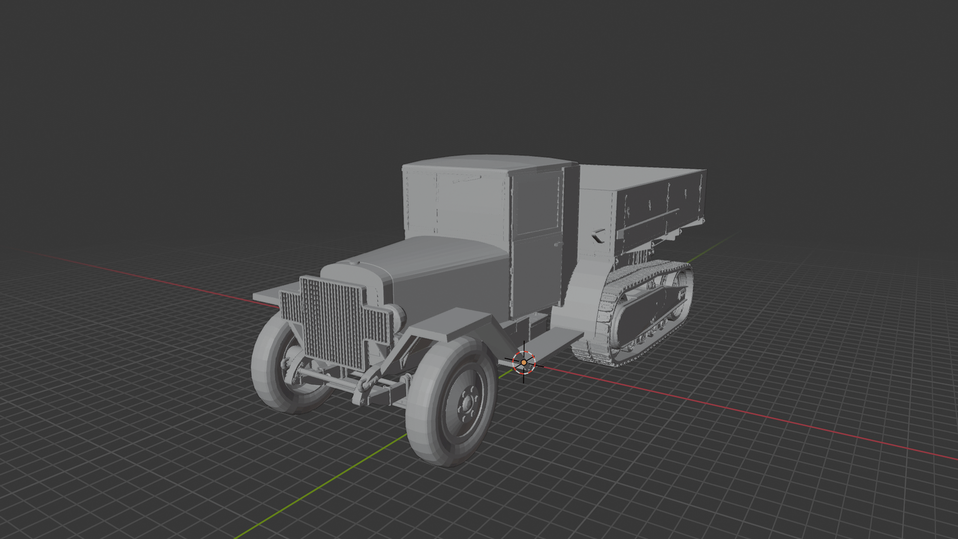 ZiS-42 WWII Half-Track STL 3D Print Model