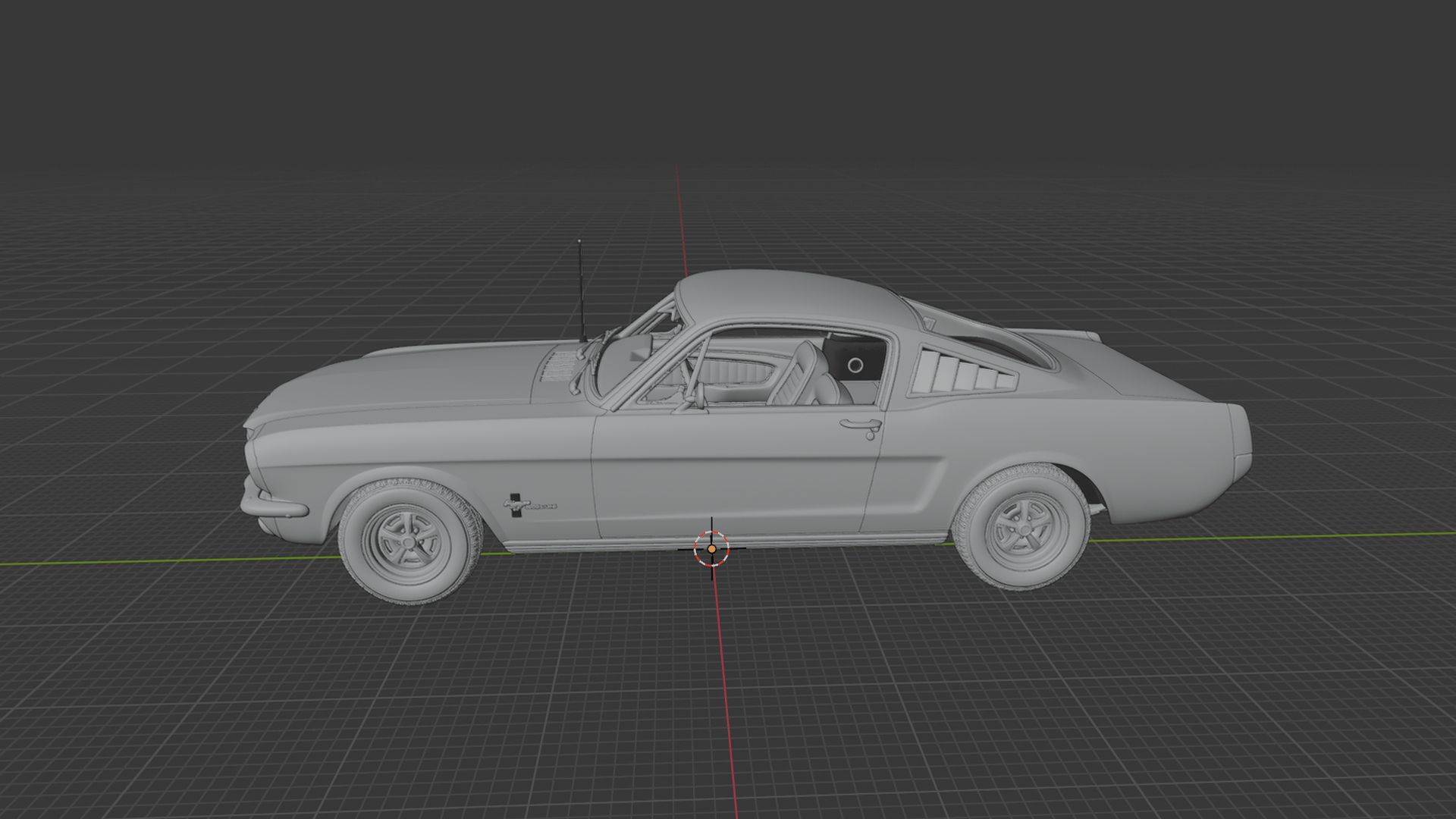 Ford Mustang Fastback 1965 STL 3D Print Model