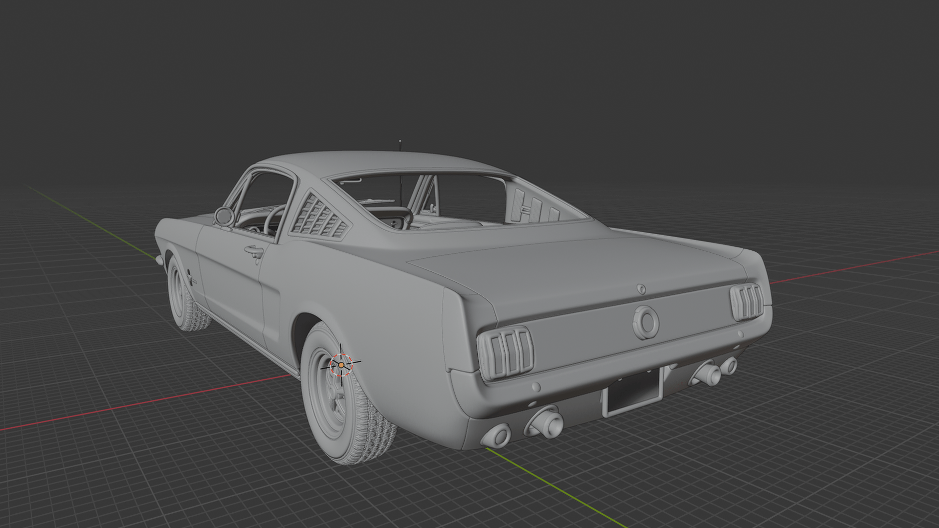 Ford Mustang Fastback 1965 STL 3D Print Model