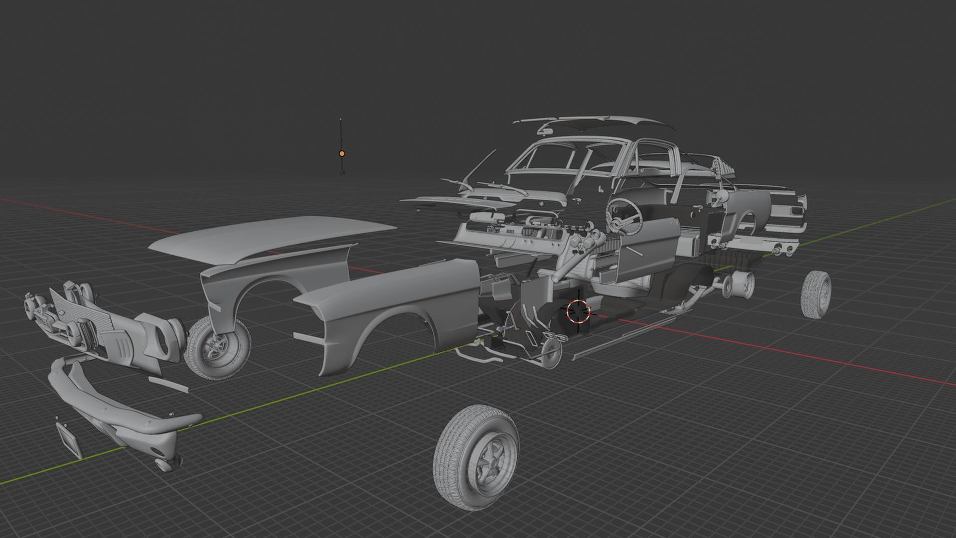 Ford Mustang Fastback 1965 STL 3D Print Model