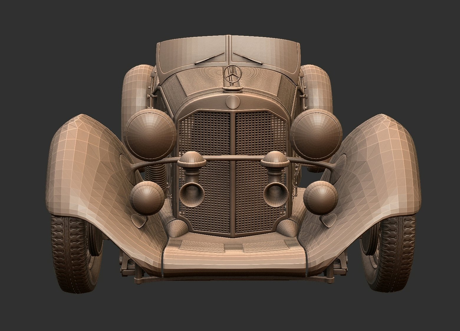 Mercedes-Benz SS Roadster W06 1928 STL 3D Print Model