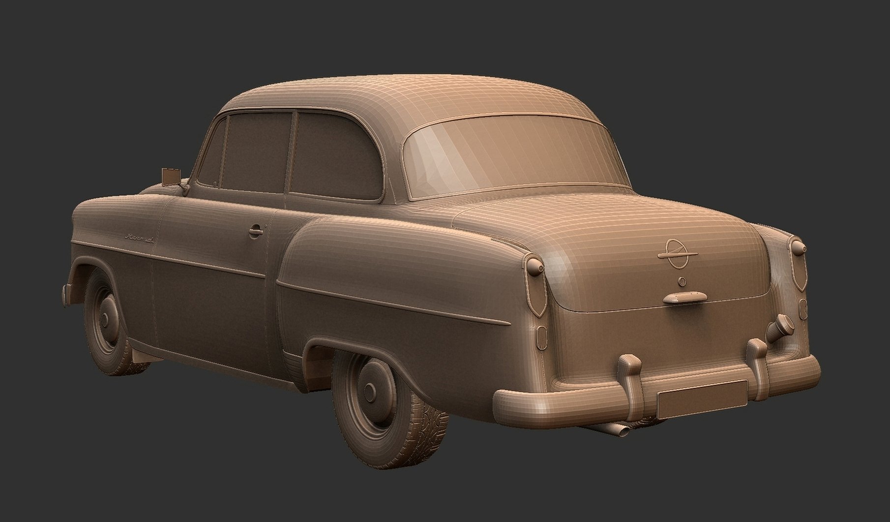 Opel Olympia Rekord Mk1 1956 STL 3D Print Model