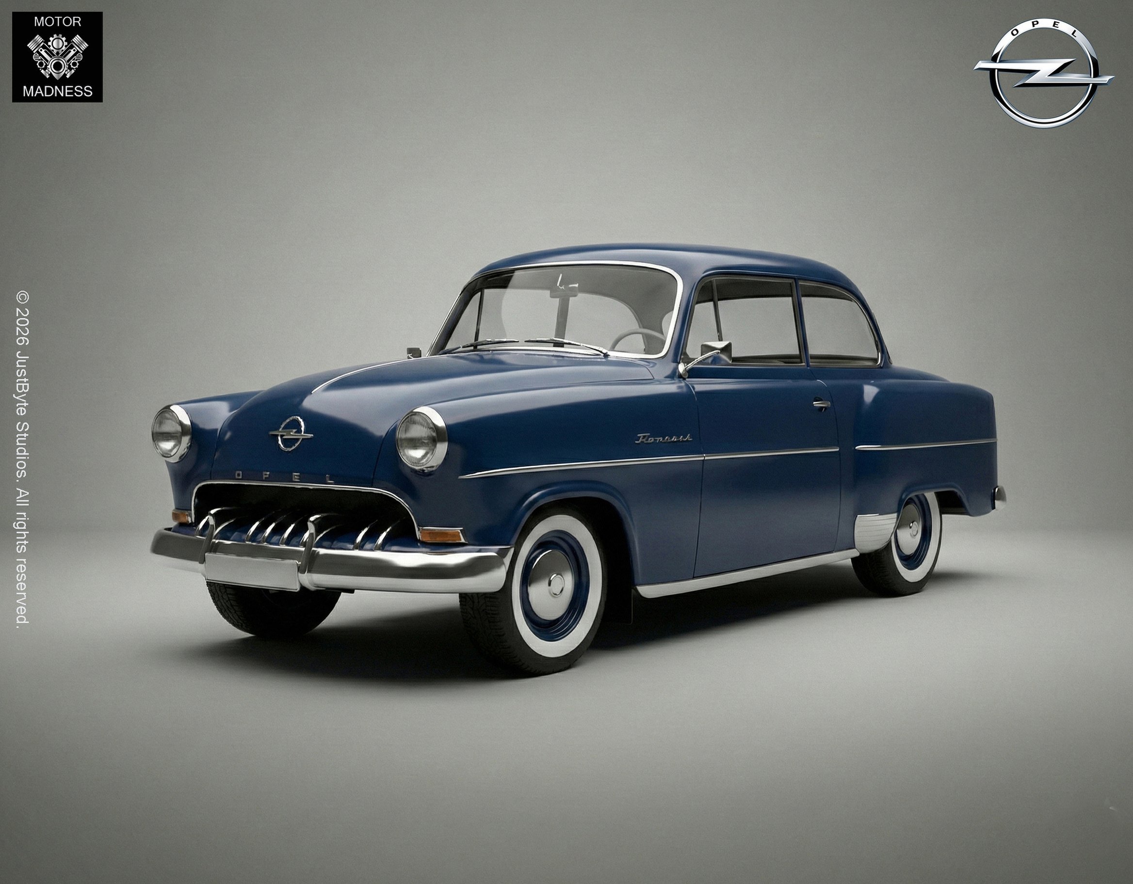 Opel Olympia Rekord Mk1 1956 STL 3D Print Model