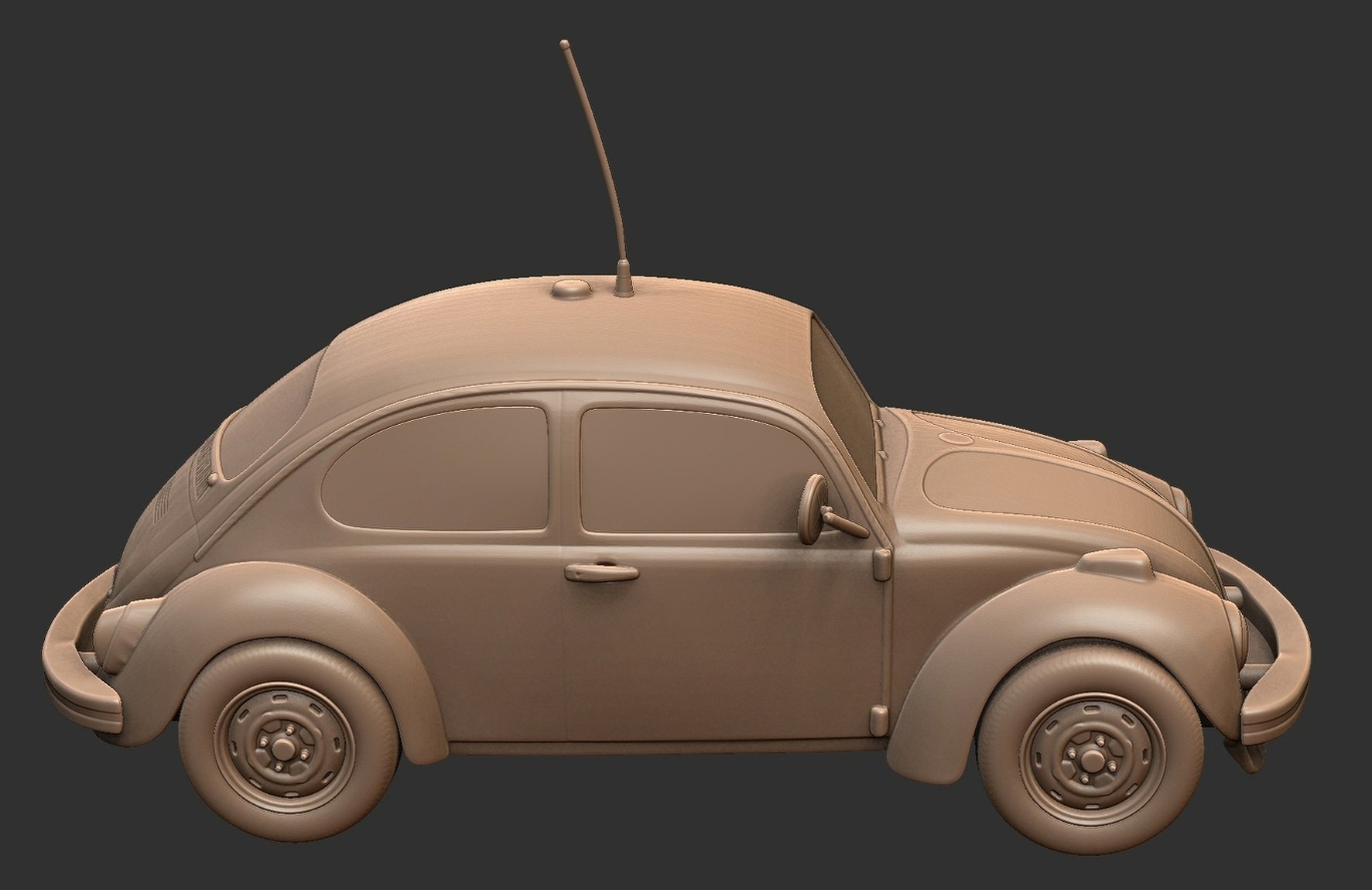 Volkswagen Beetle 1963 STL 3D Print Model