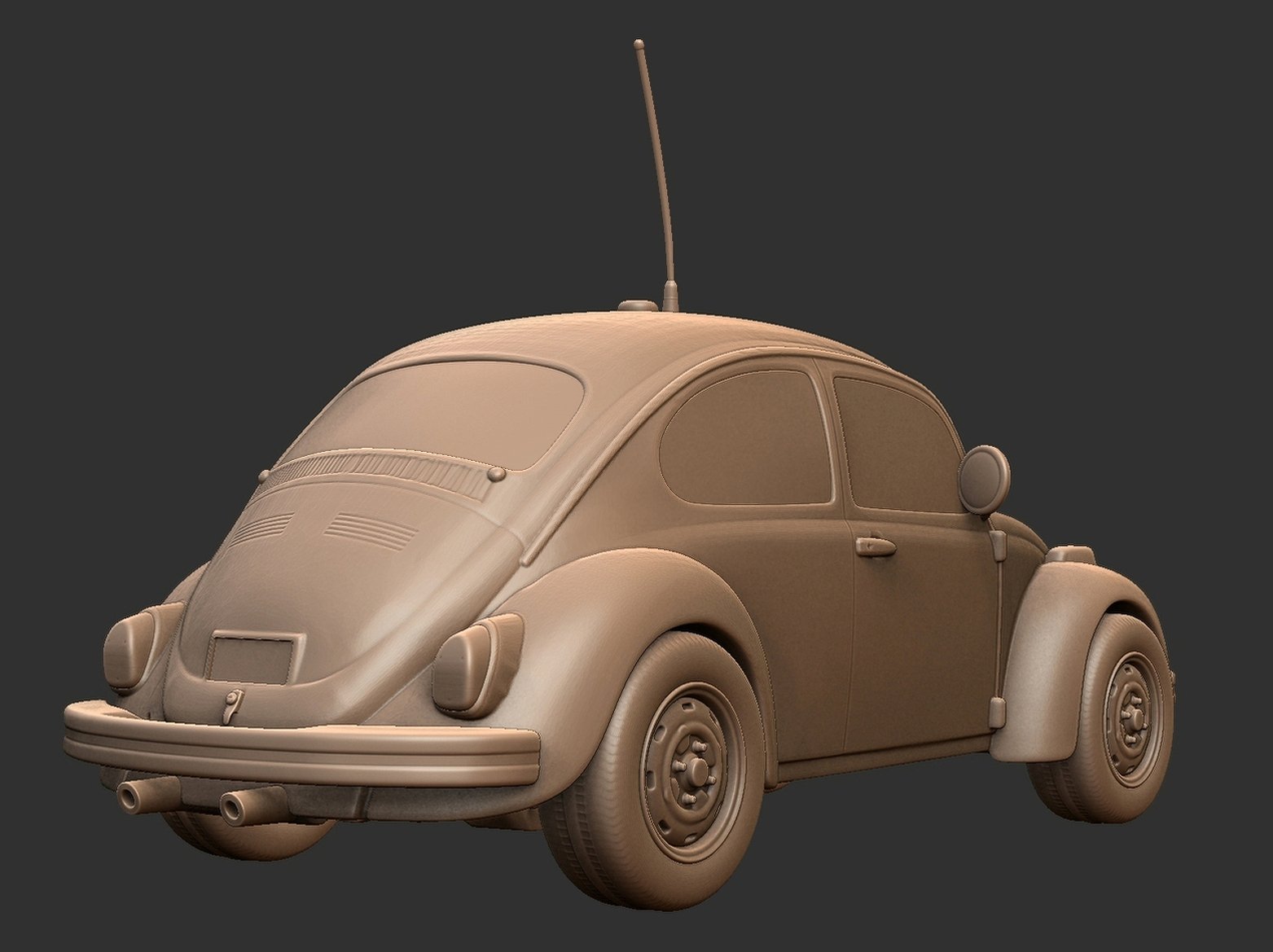 Volkswagen Beetle 1963 STL 3D Print Model