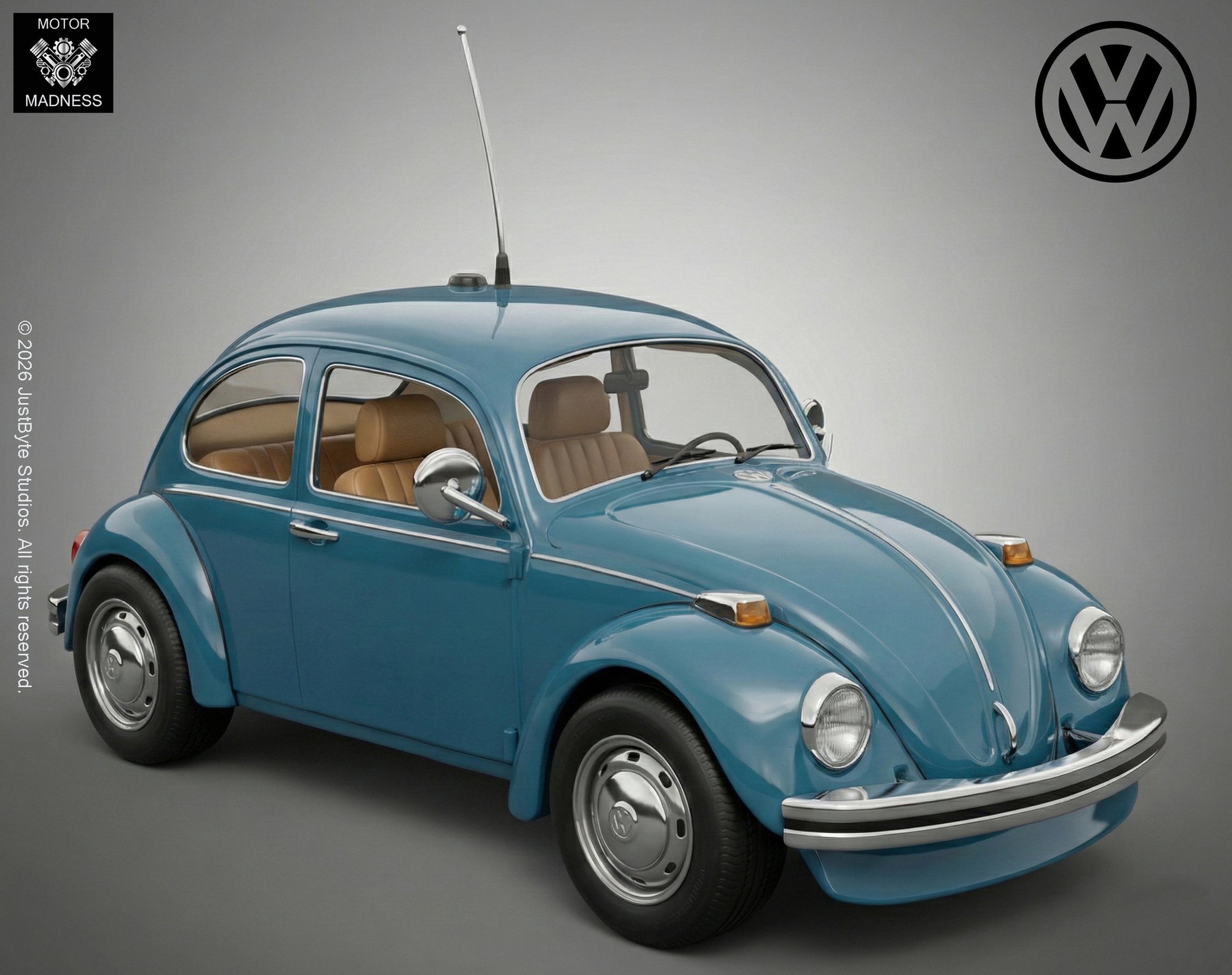 Volkswagen Beetle 1963 STL 3D Print Model