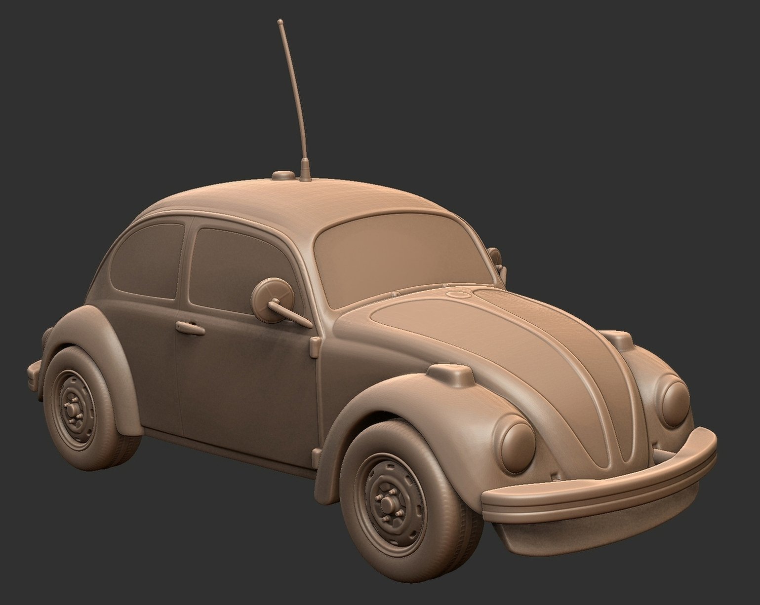 Volkswagen Beetle 1963 STL 3D Print Model