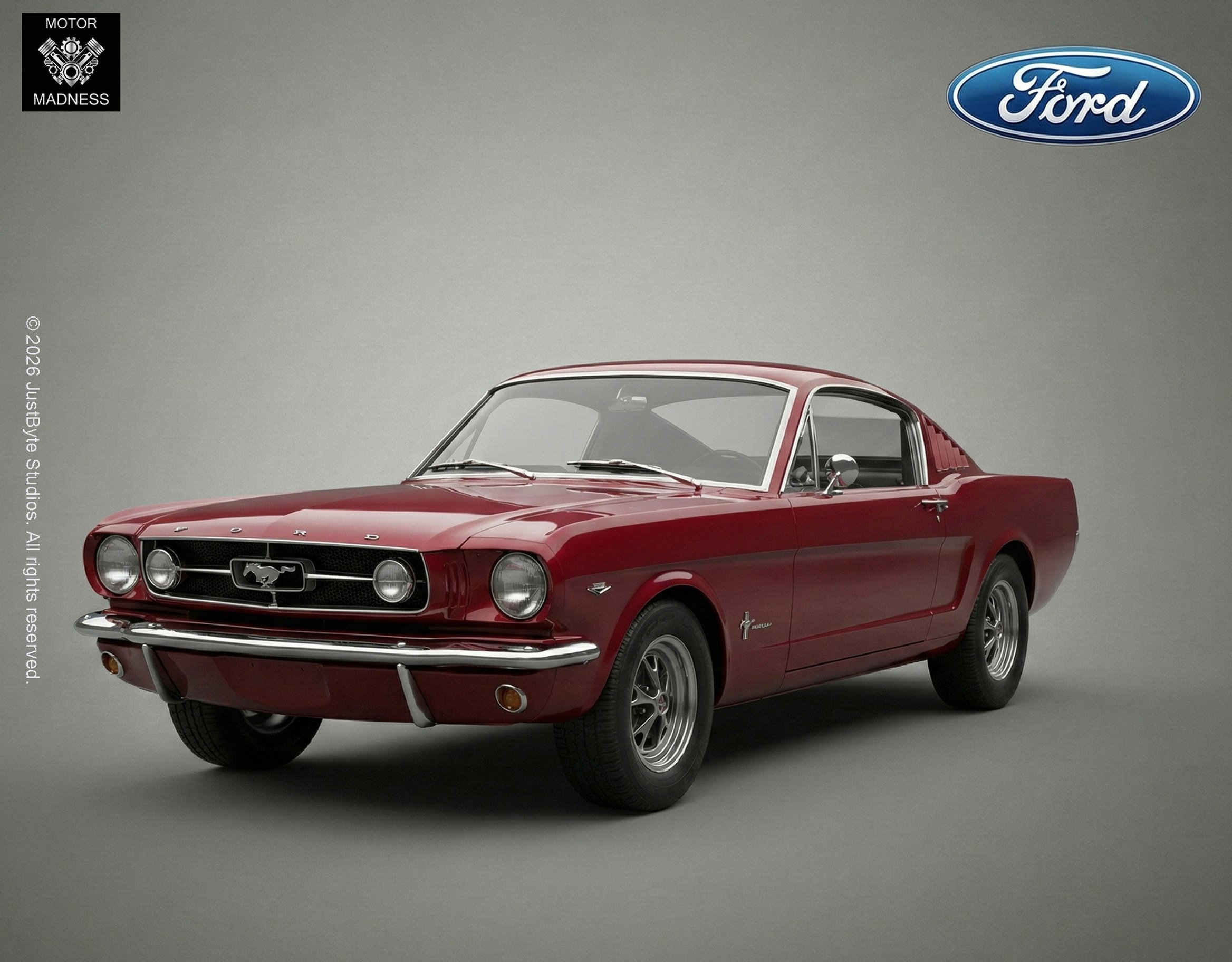 Ford Mustang Fastback 2+2 1965 STL 3D Print Model