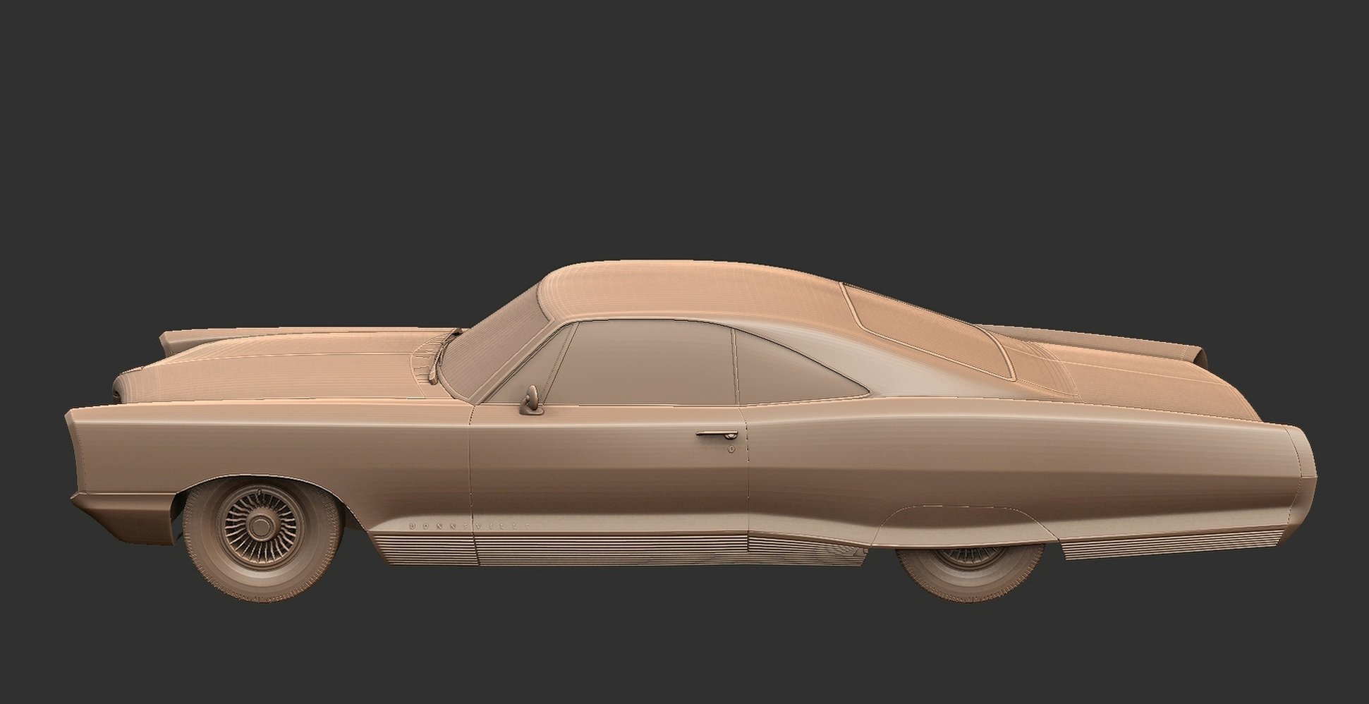Pontiac Bonneville 1966 STL 3D Print Model