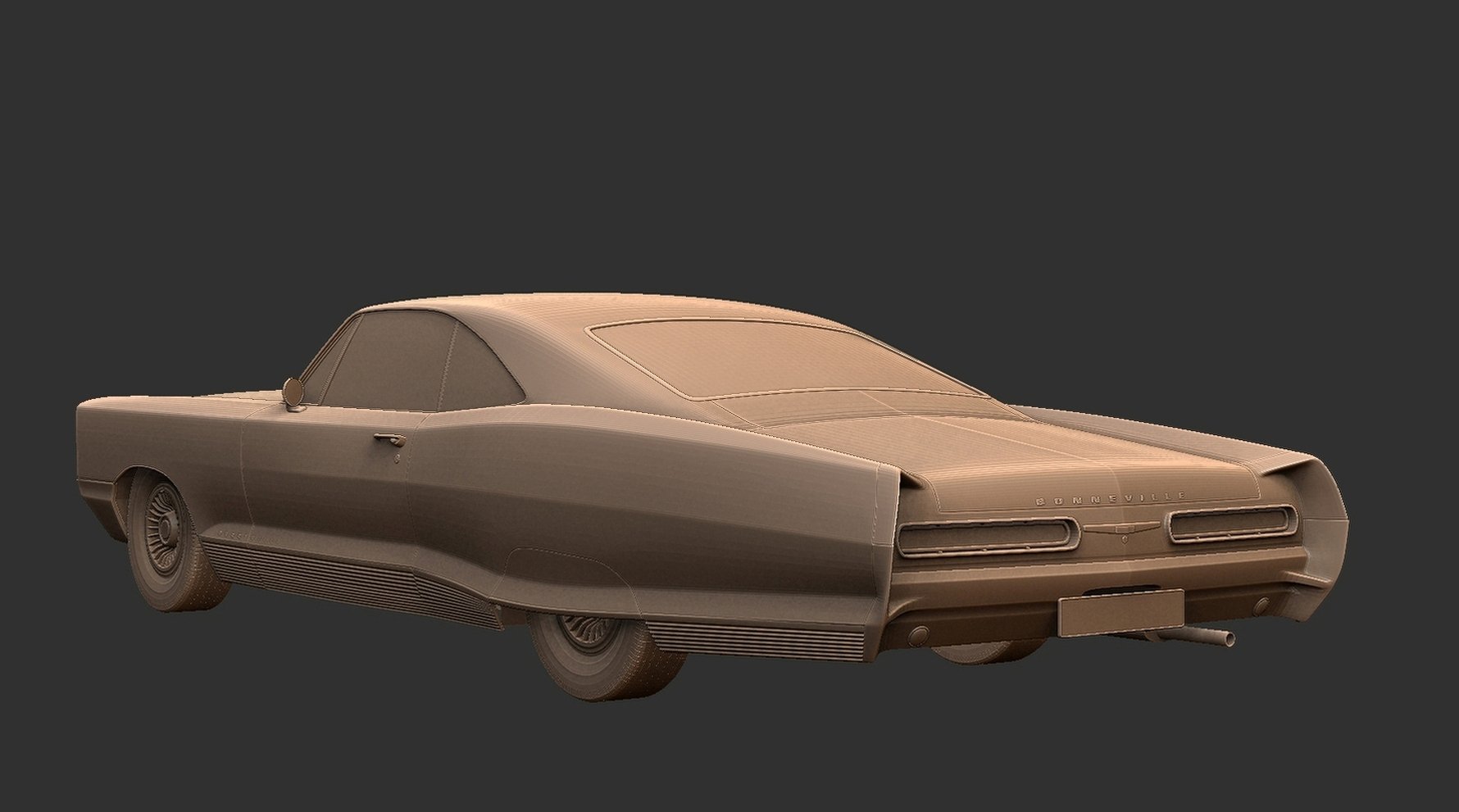 Pontiac Bonneville 1966 STL 3D Print Model