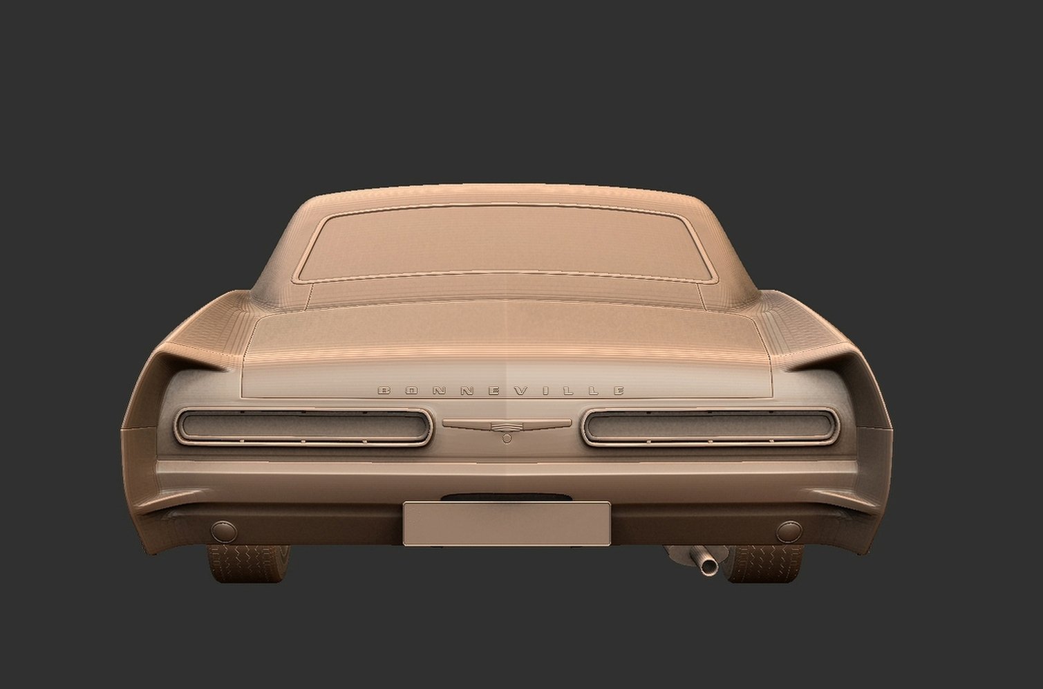 Pontiac Bonneville 1966 STL 3D Print Model