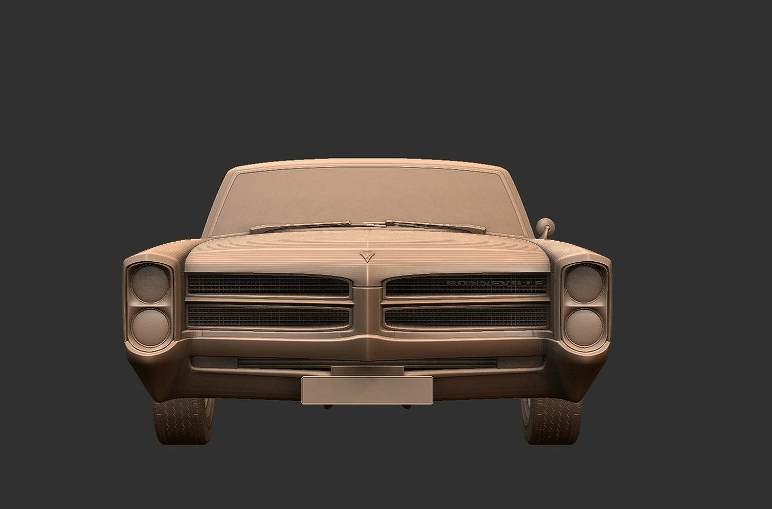 Pontiac Bonneville 1966 STL 3D Print Model