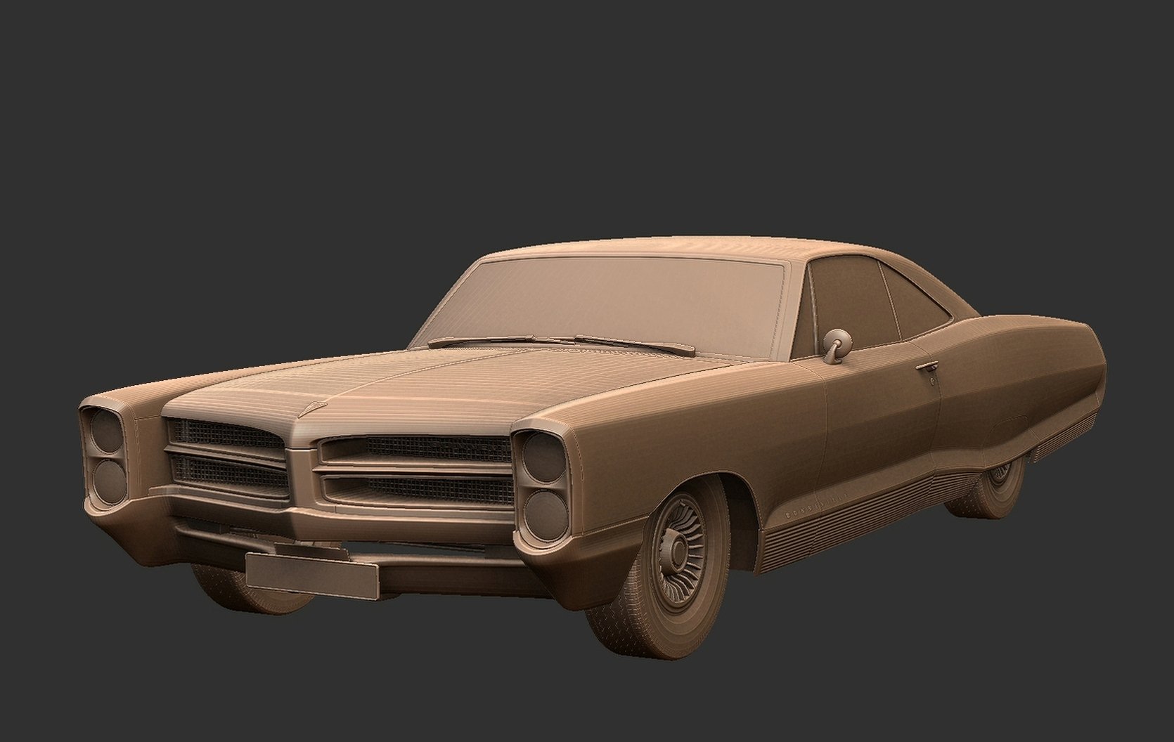 Pontiac Bonneville 1966 STL 3D Print Model