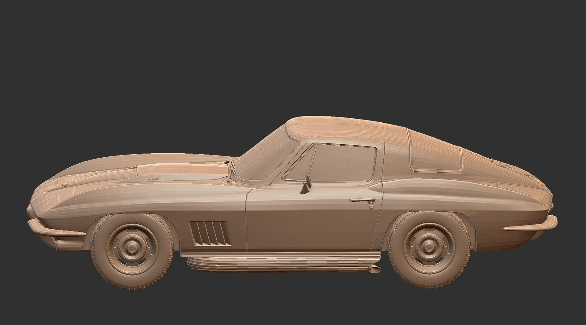 Chevrolet Corvette Stingray C2 1967 STL 3D Print Model