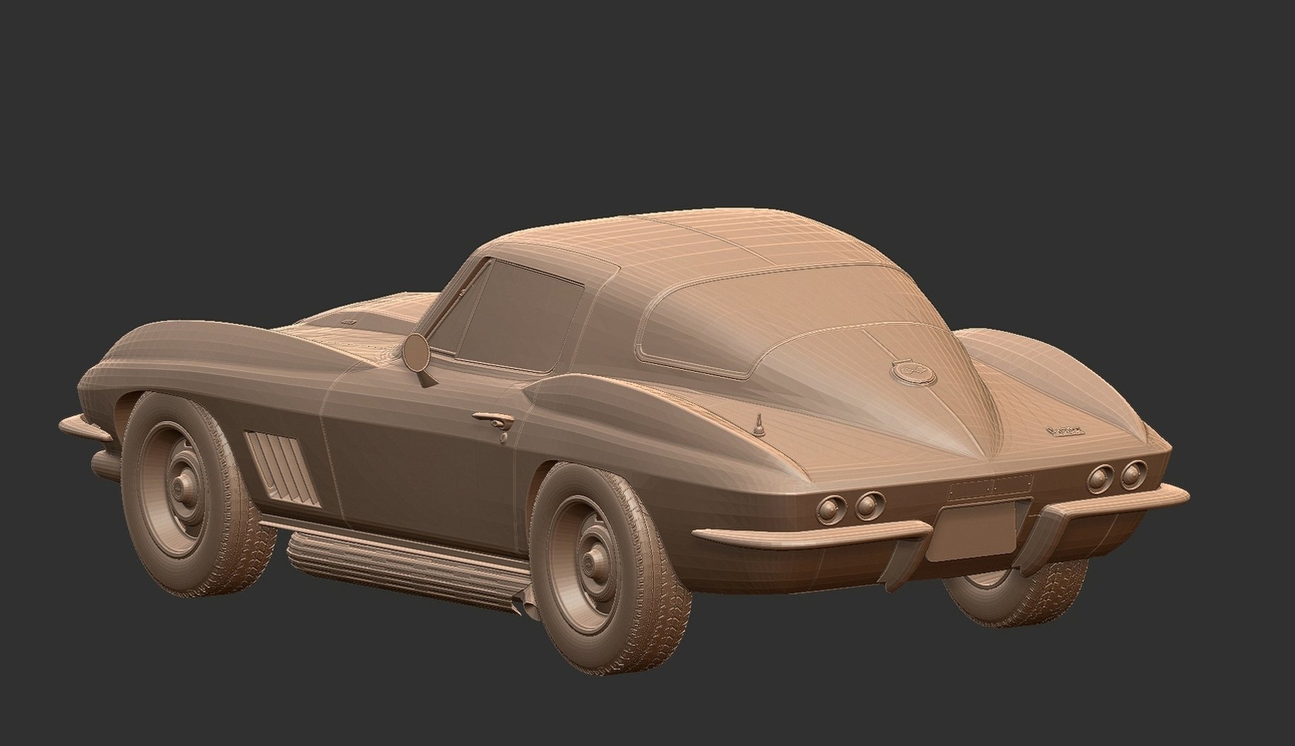 Chevrolet Corvette Stingray C2 1967 STL 3D Print Model