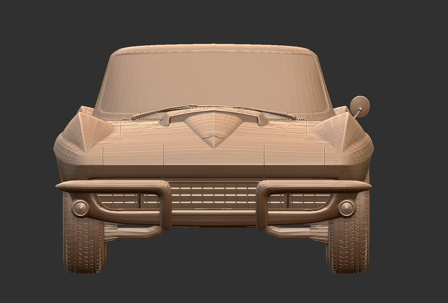 Chevrolet Corvette Stingray C2 1967 STL 3D Print Model