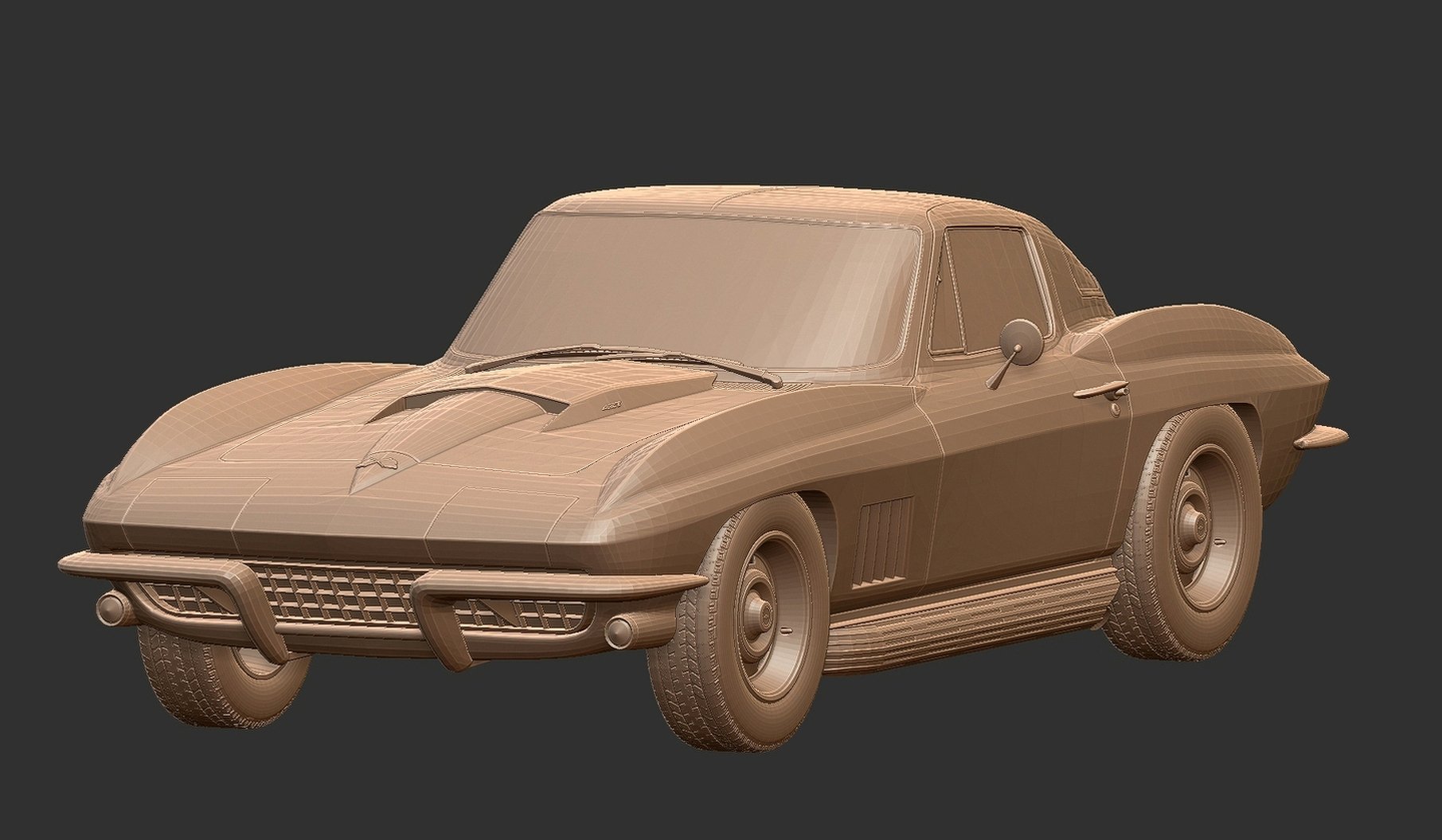 Chevrolet Corvette Stingray C2 1967 STL 3D Print Model
