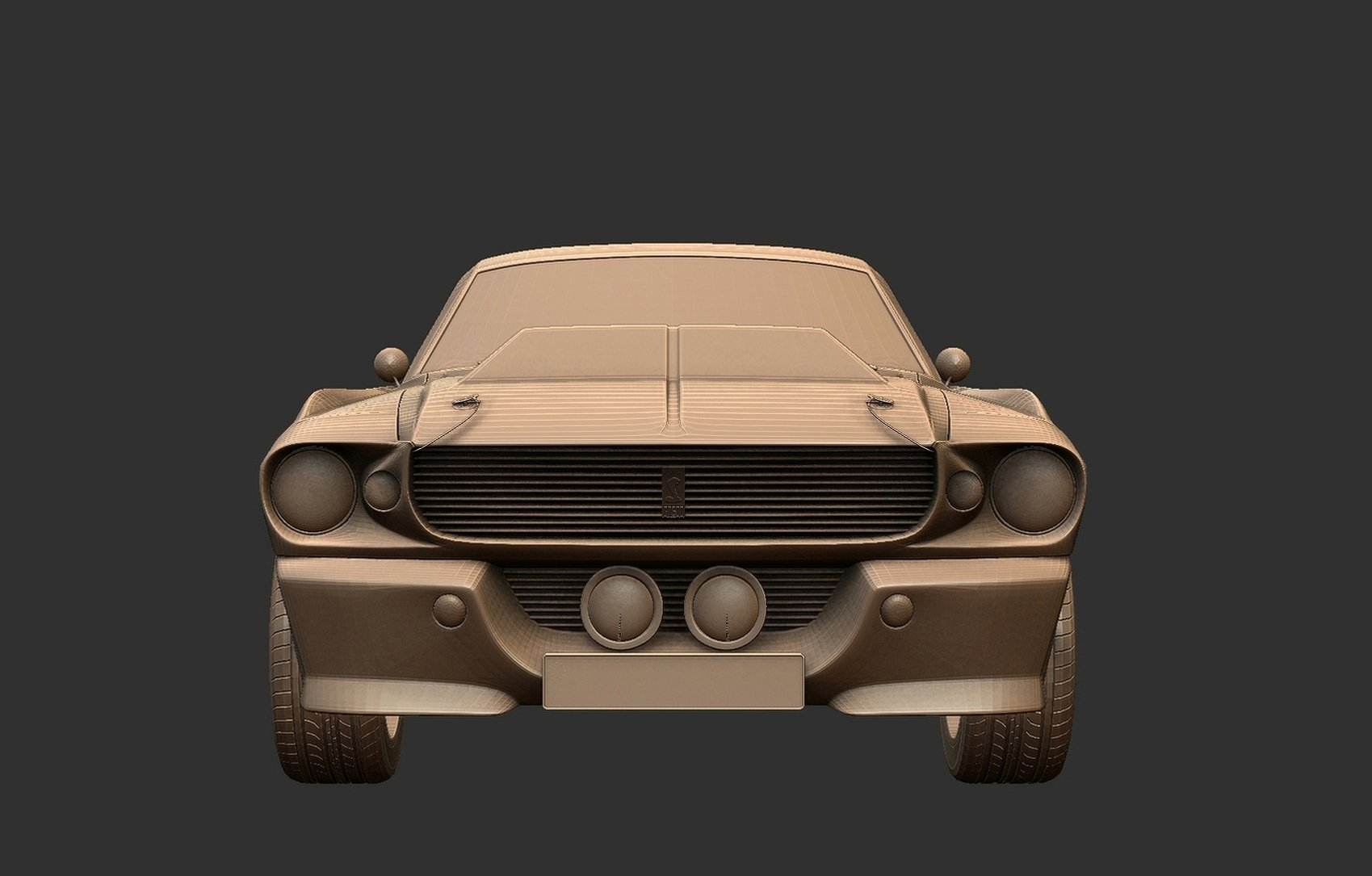 Ford Mustang Shelby GT500 Eleanor 1967 STL 3D Print Model