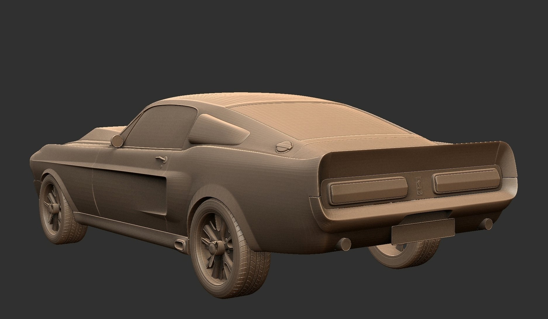 Ford Mustang Shelby GT500 Eleanor 1967 STL 3D Print Model