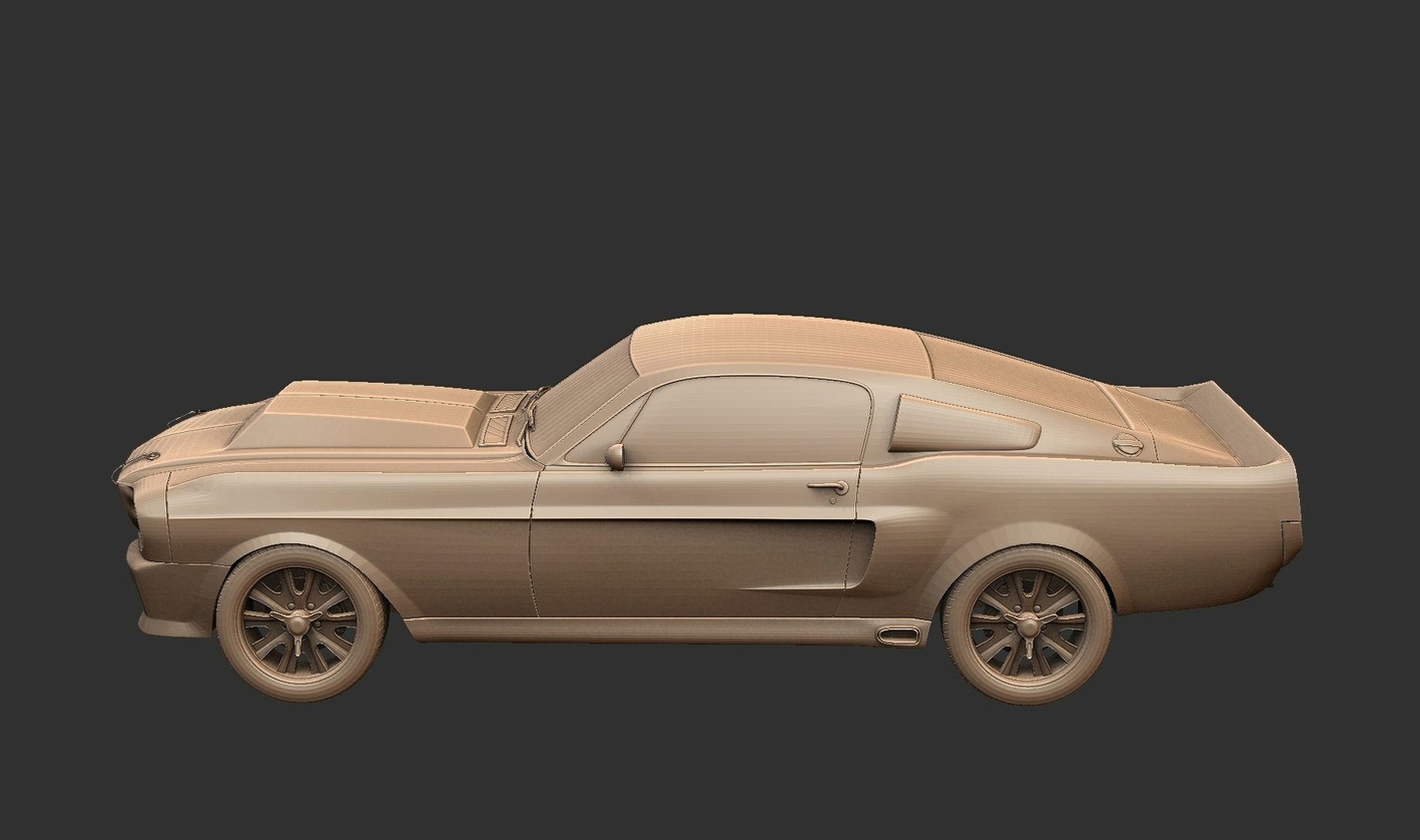 Ford Mustang Shelby GT500 Eleanor 1967 STL 3D Print Model