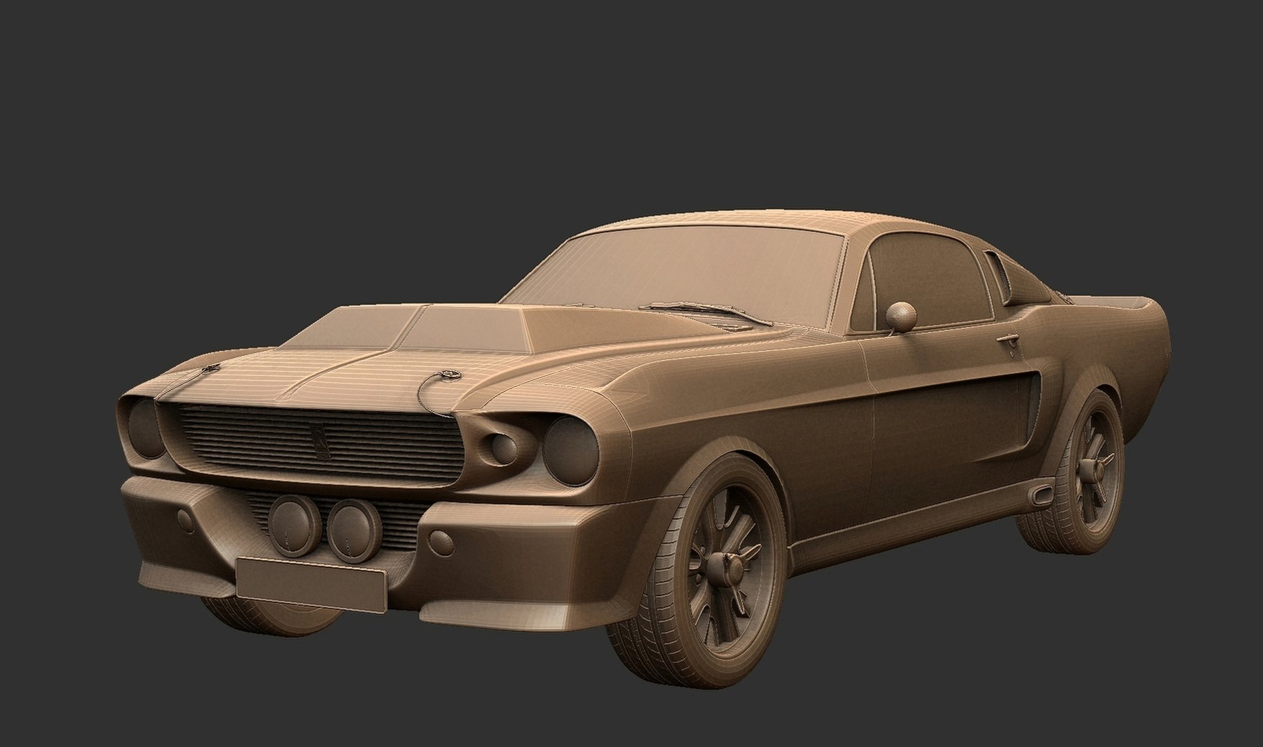 Ford Mustang Shelby GT500 Eleanor 1967 STL 3D Print Model