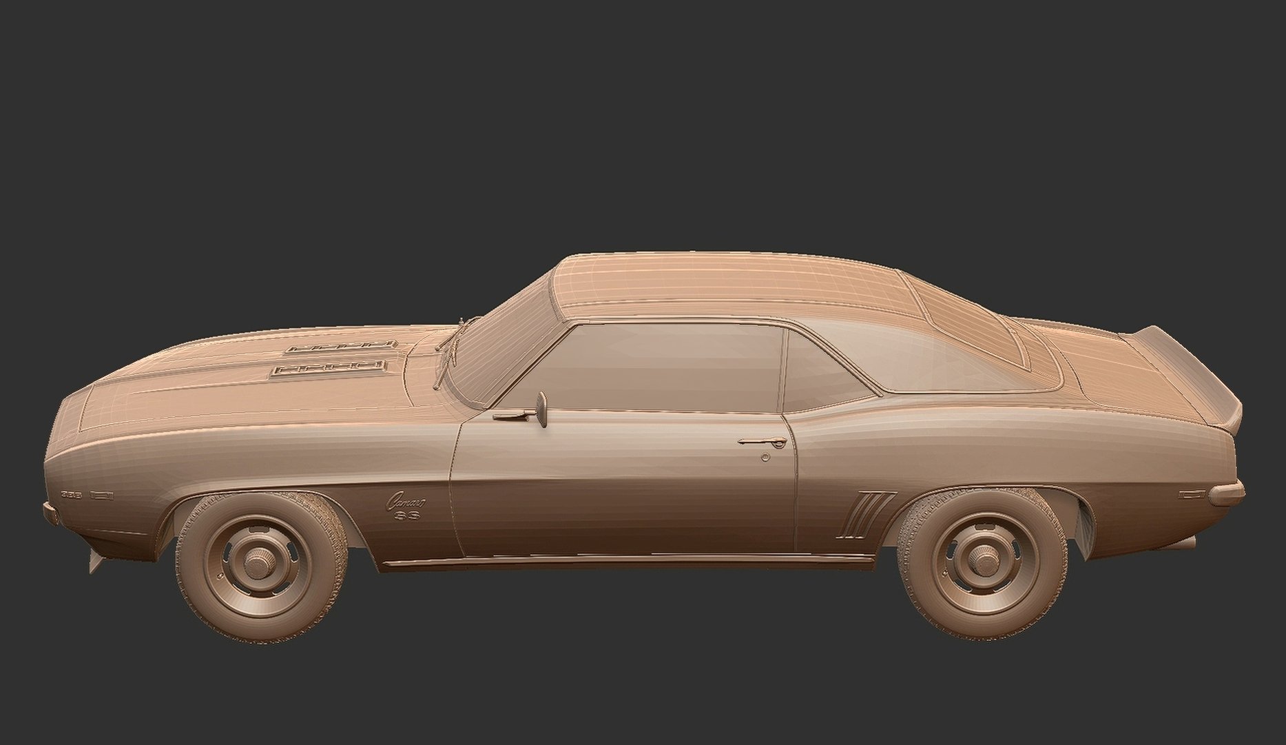 Chevrolet Camaro SS 1969 Classic STL 3D Print Model