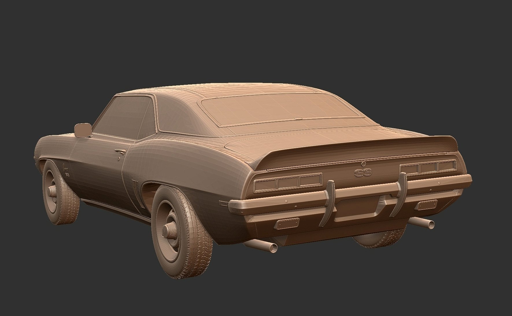 Chevrolet Camaro SS 1969 Classic STL 3D Print Model