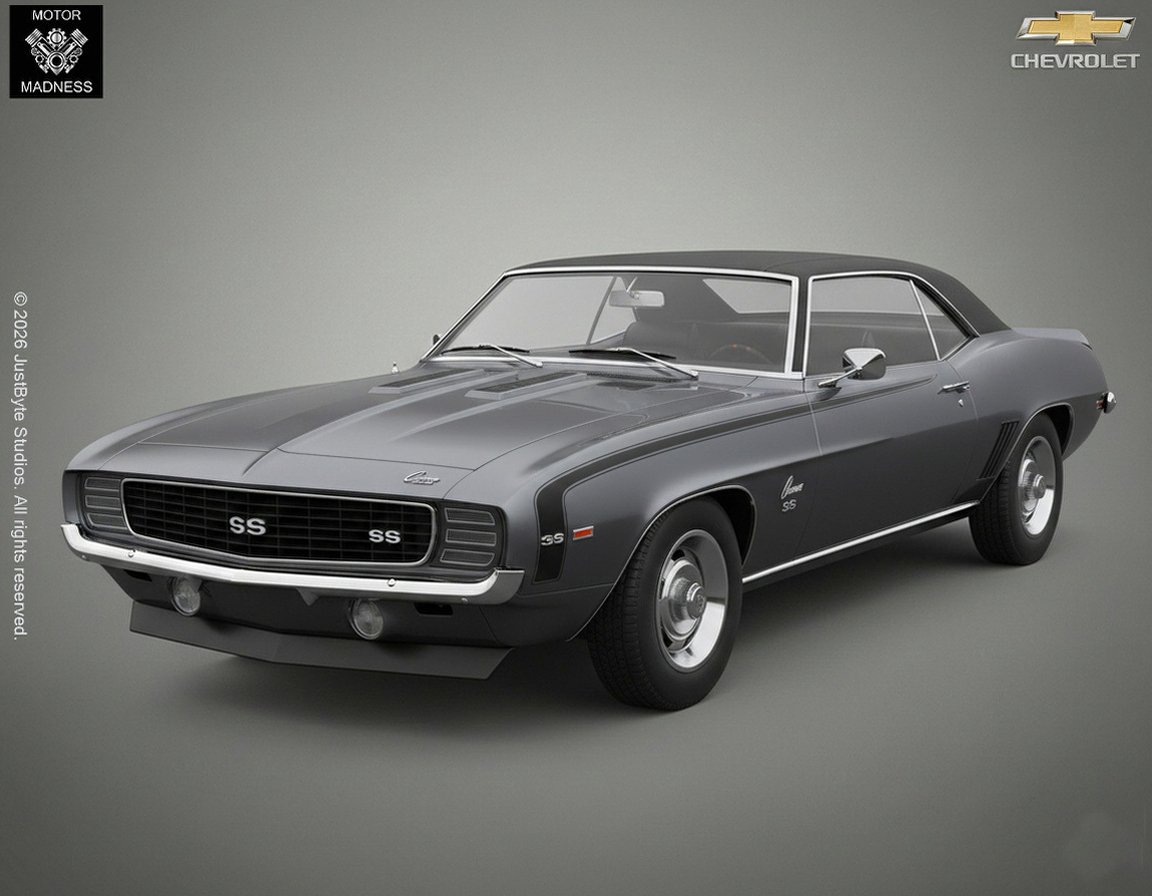 Chevrolet Camaro SS 1969 Classic STL 3D Print Model