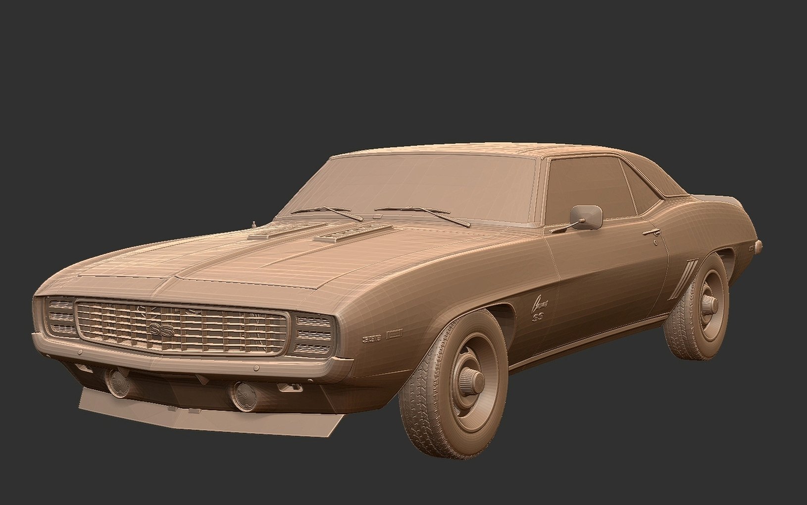 Chevrolet Camaro SS 1969 Classic STL 3D Print Model