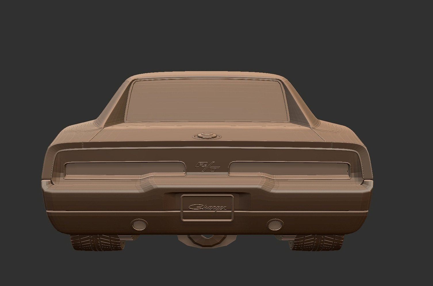 Dodge Charger 1969 Restomod with Blower STL 3D Print Model