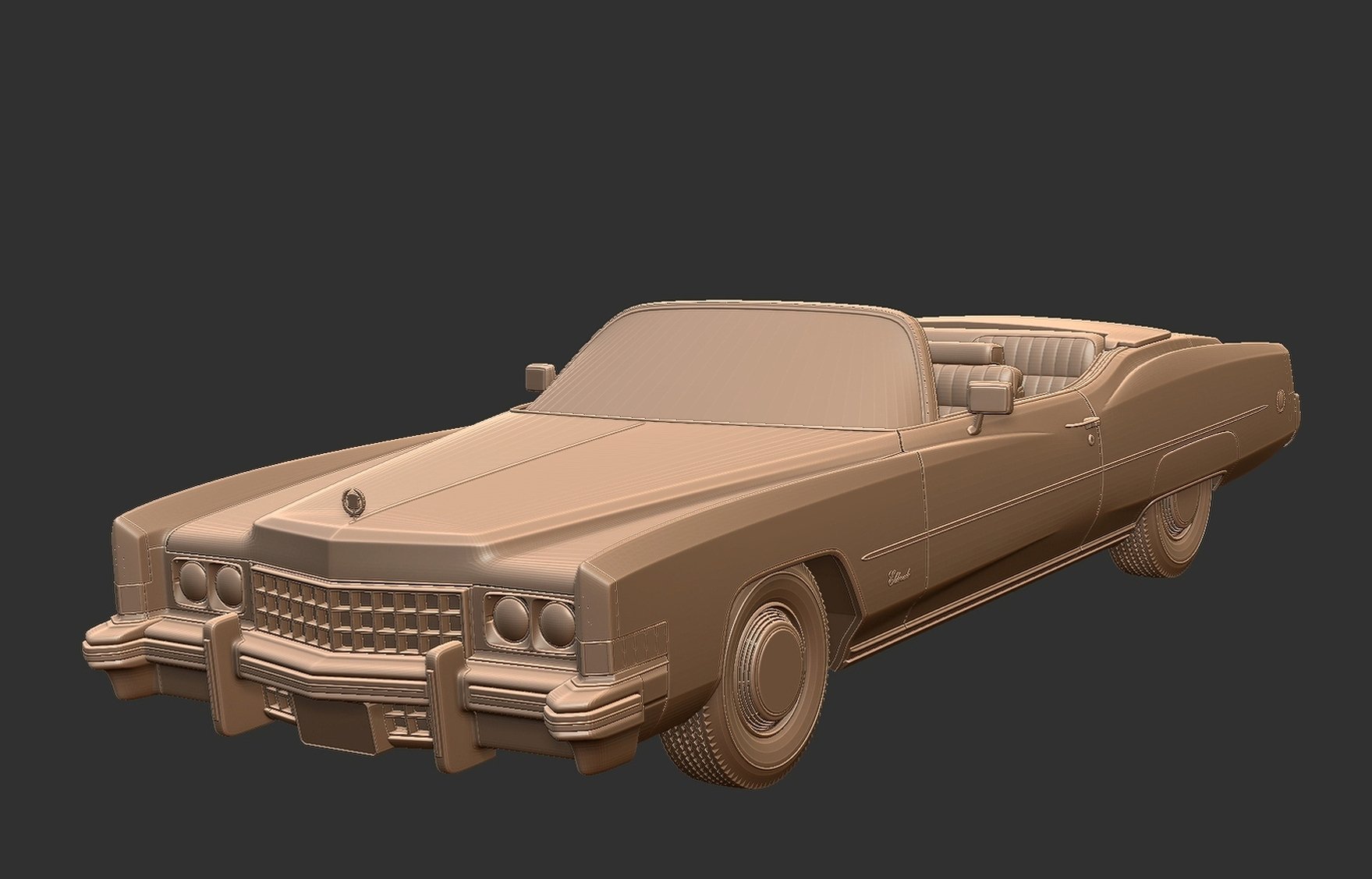 Cadillac Eldorado 1973 Convertible STL 3D Print Model