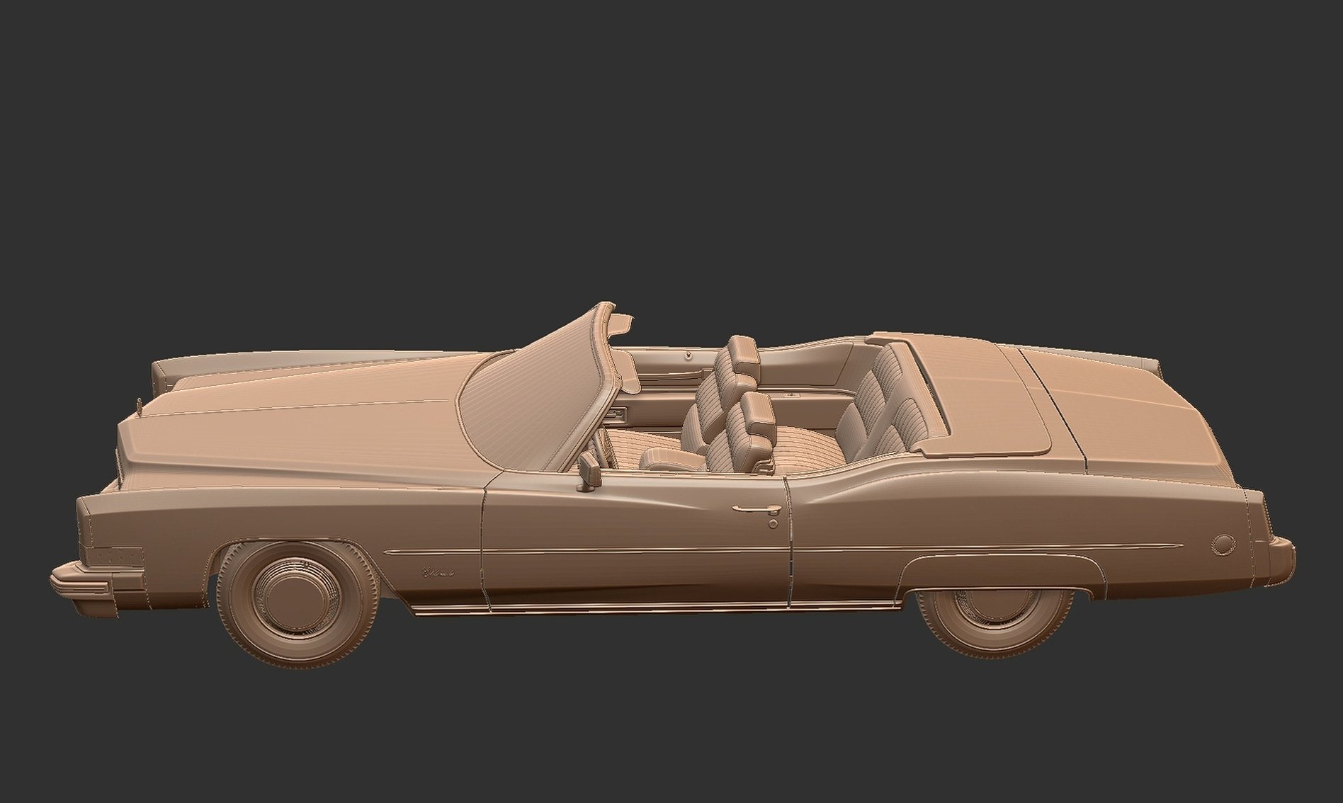 Cadillac Eldorado 1973 Convertible STL 3D Print Model