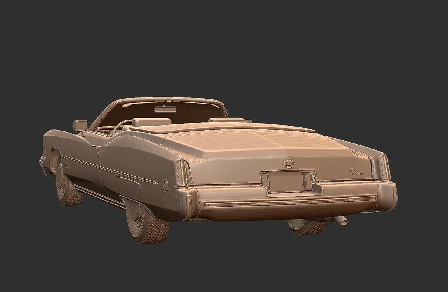 Cadillac Eldorado 1973 Convertible STL 3D Print Model