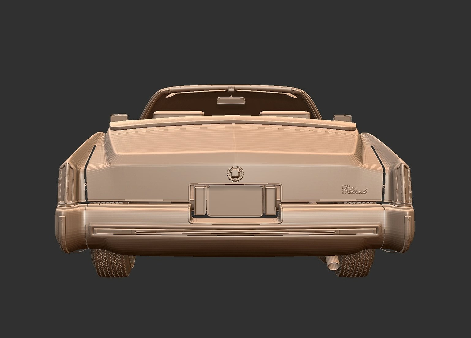 Cadillac Eldorado 1973 Convertible STL 3D Print Model