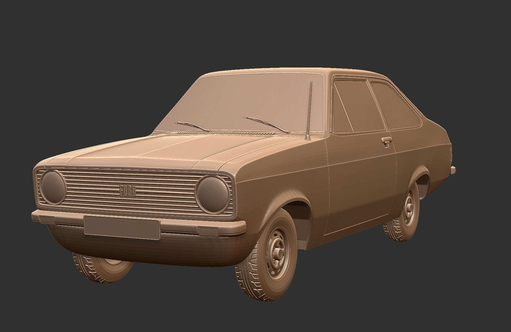 Ford Escort Mk2 STL 3D Print Model