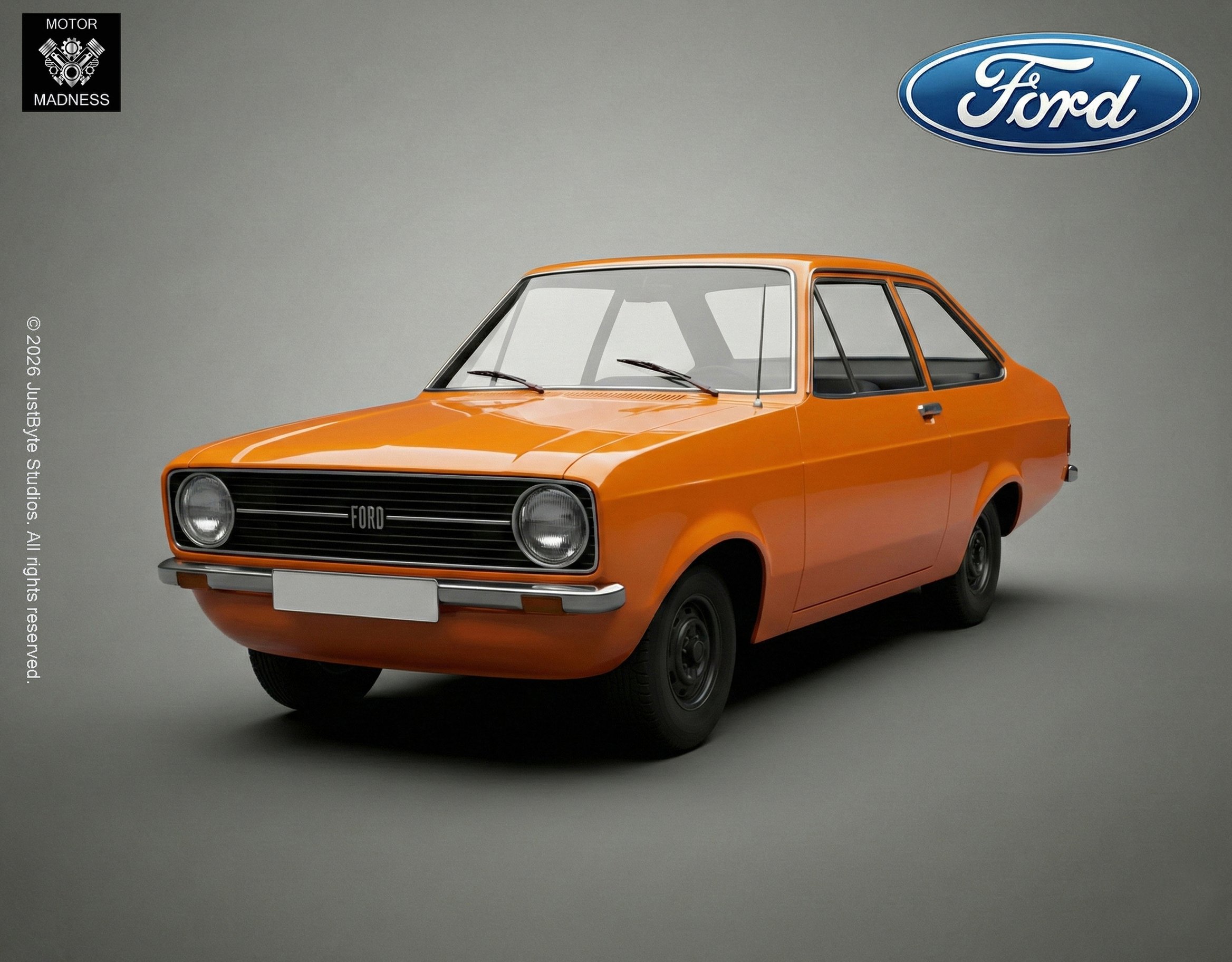 Ford Escort Mk2 STL 3D Print Model