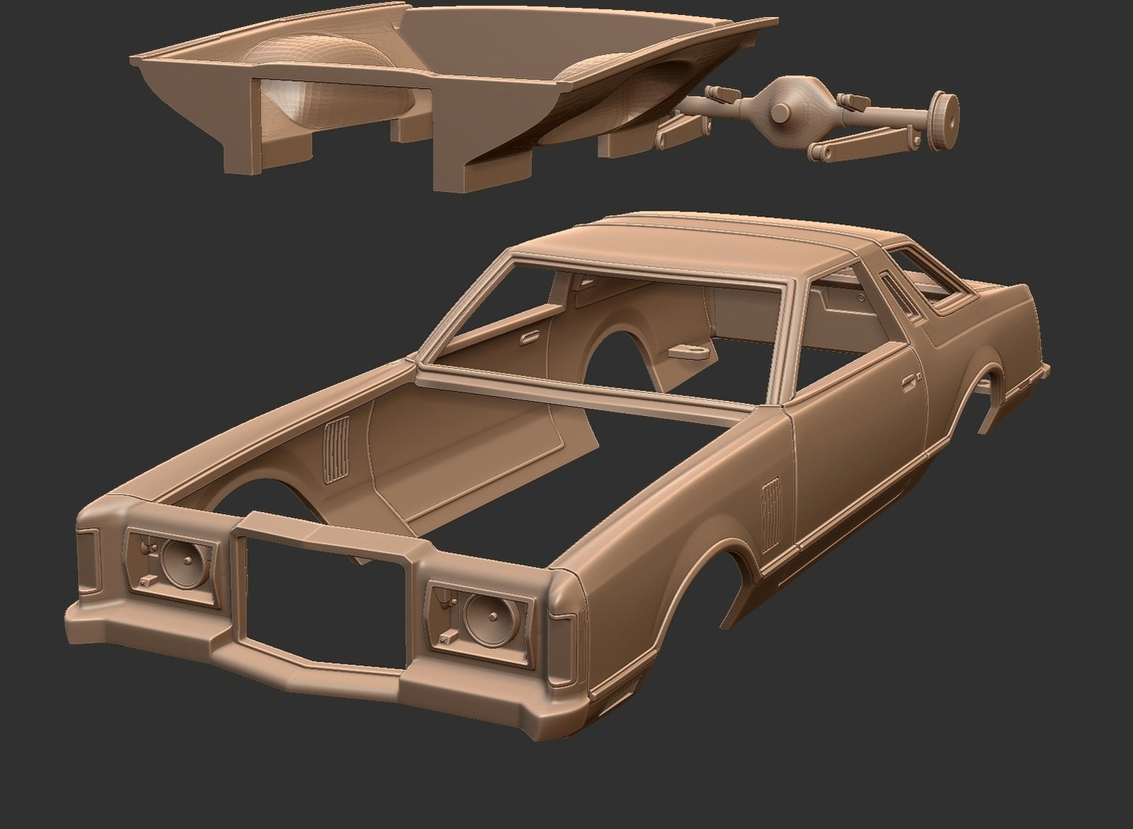 Ford Thunderbird 1977 STL 3D Print Model